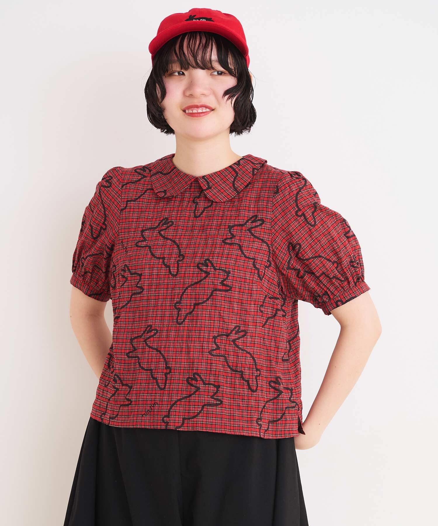 AMBIDEX Store △〇run rabbit 丸襟ブラウス(F グリーン): l