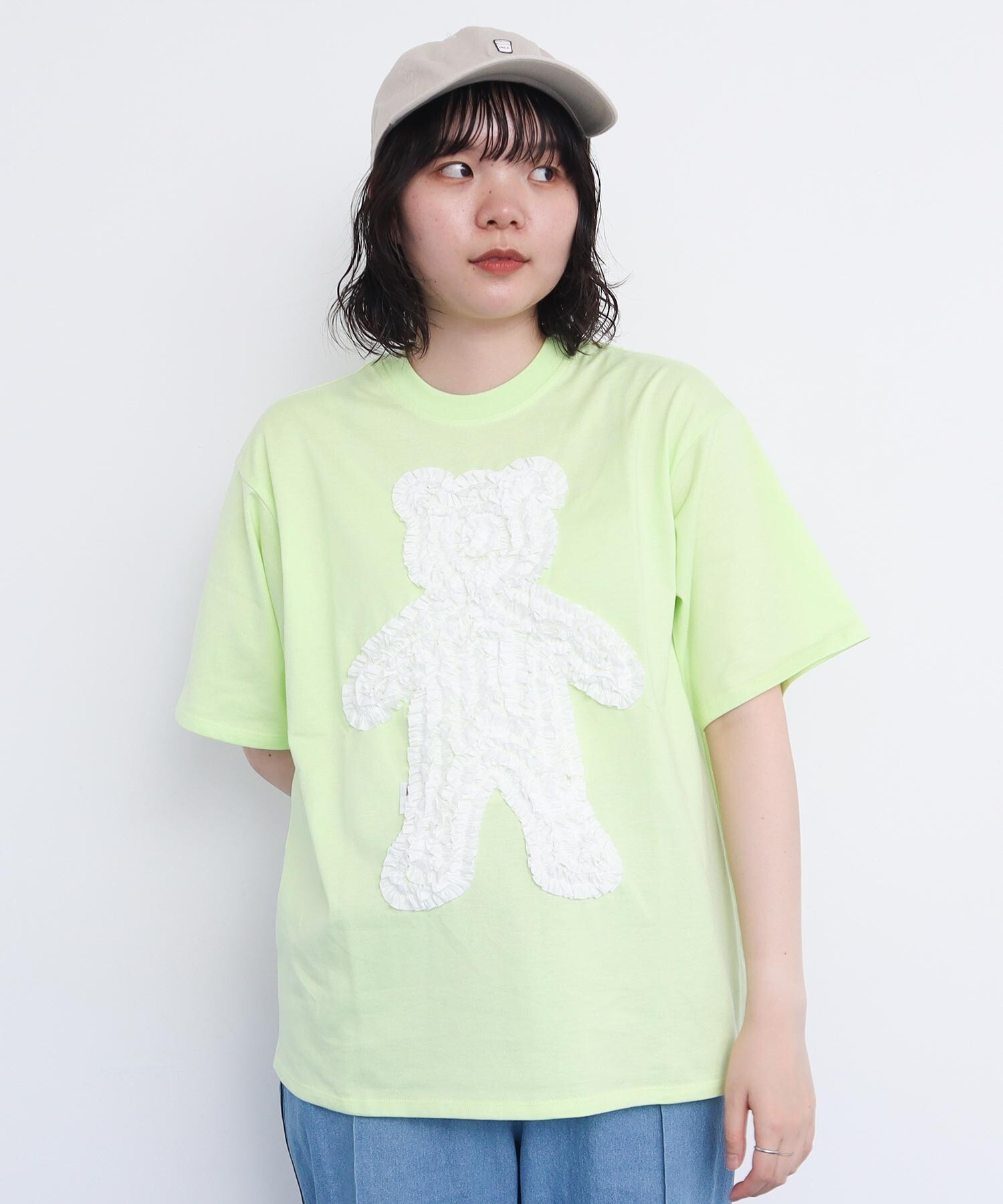 AMBIDEX Store △BEAR FRILL Tシャツ(F アオ): l'atelier du savon