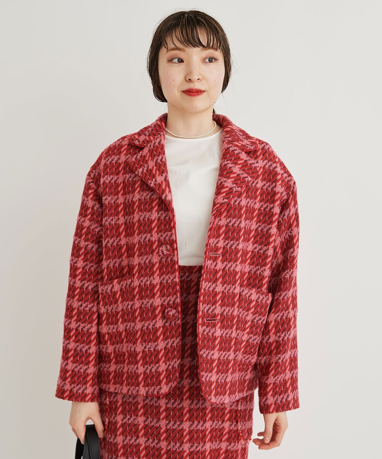 next red check coat