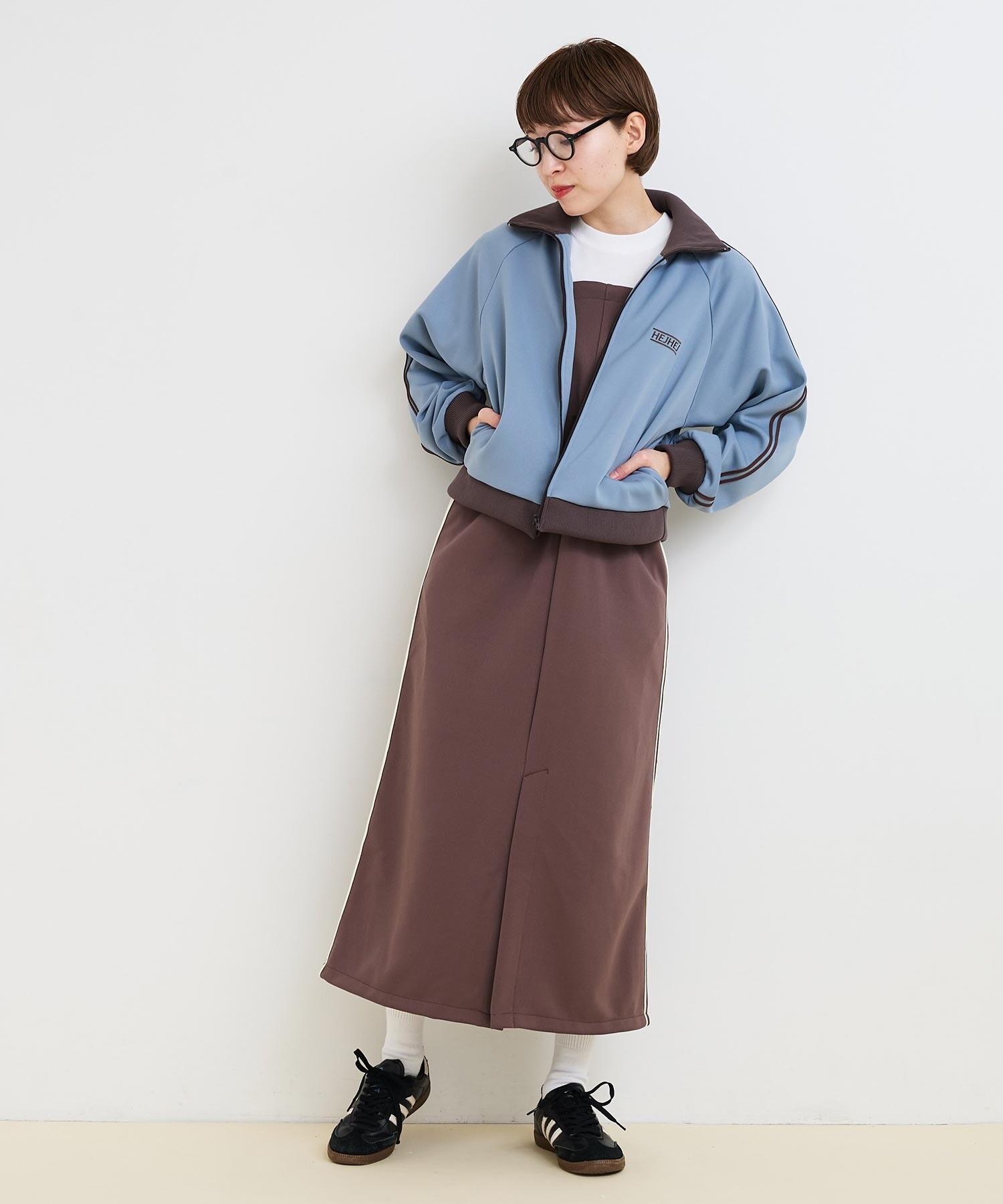 スカート LGO WOMEN/EC限定】膝丈ジャージー スカート 履き心地抜群 ご近所へ