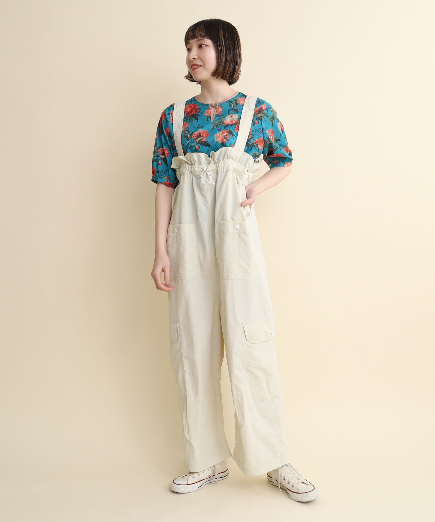 AMBIDEX Store ○NYLON pocket overall(F ベージュ): l'atelier du savon