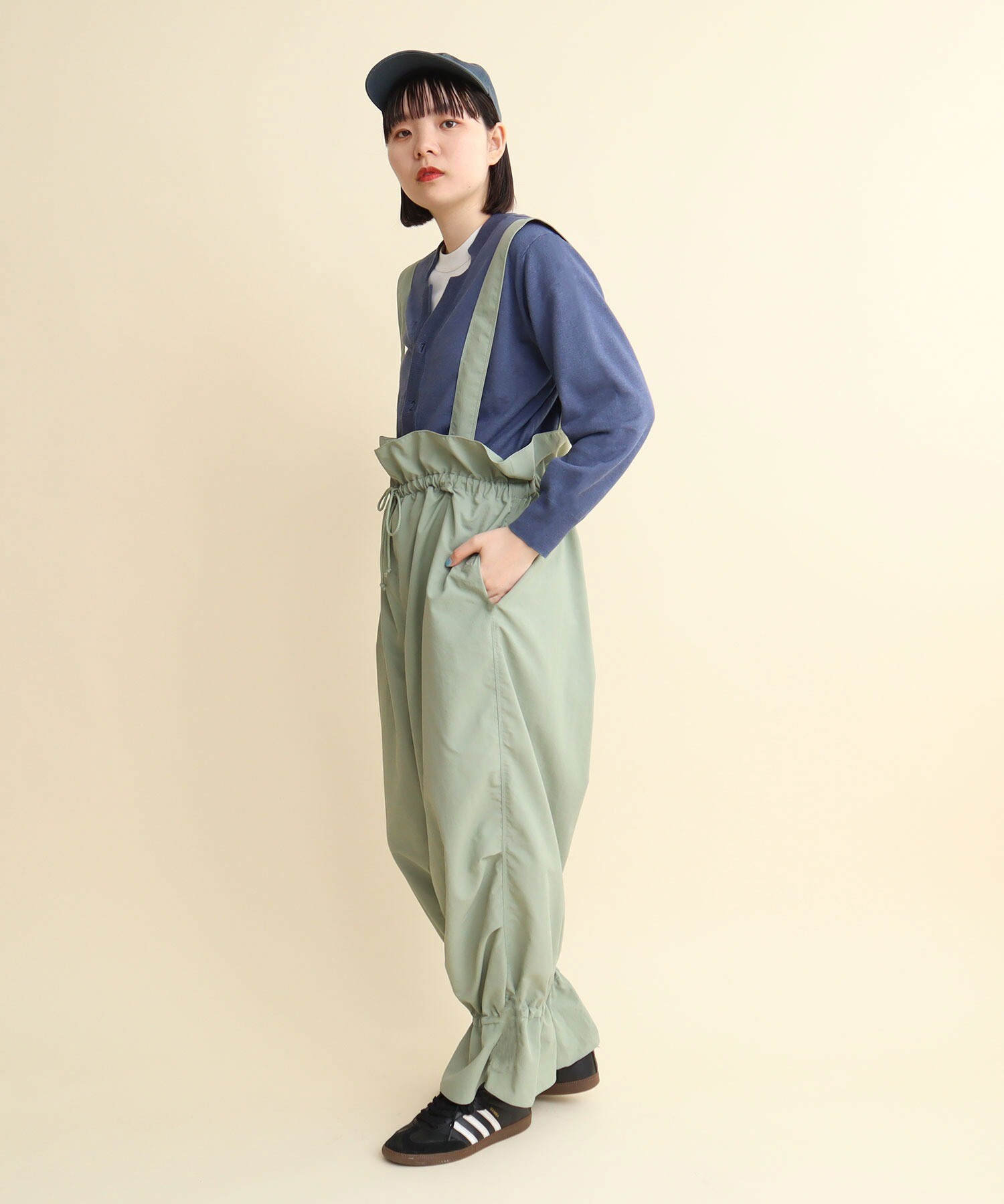 AMBIDEX Store 【予約販売】○NYLON TAFFETA gather frill snow pants 