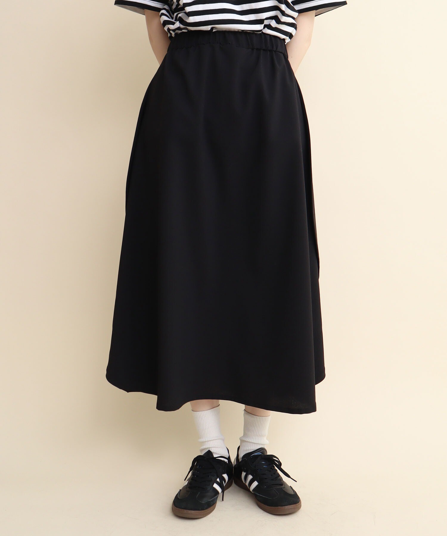 AMBIDEX Store 【予約販売】△○BLACK full moon skirt(F クロ): l 