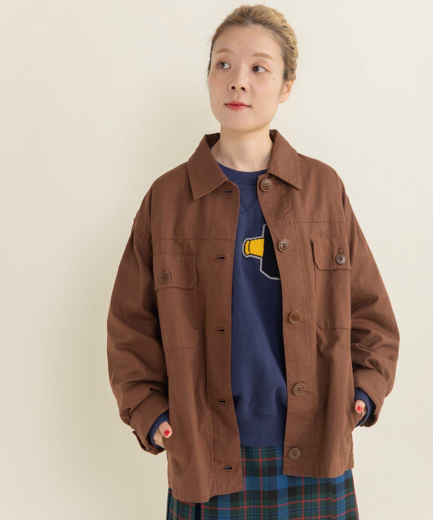 AMBIDEX Store ○オックス カバーオールジャケット(F チャ): CHILD WOMAN