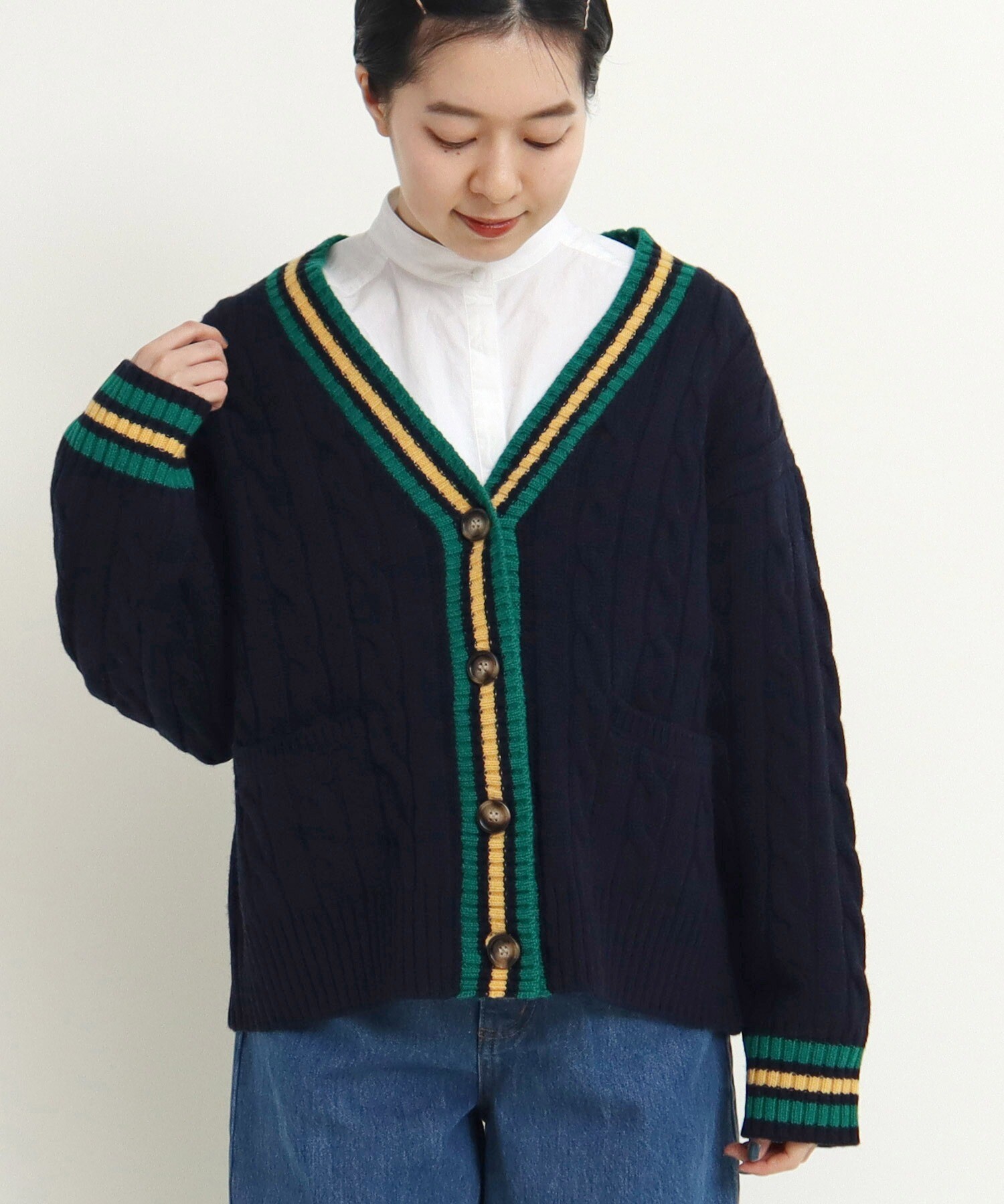 新品 J&M DAVIDSON ニット カーディガン ウール 緑S Amazon.co.jp: ニット カーディガン レディース ニット