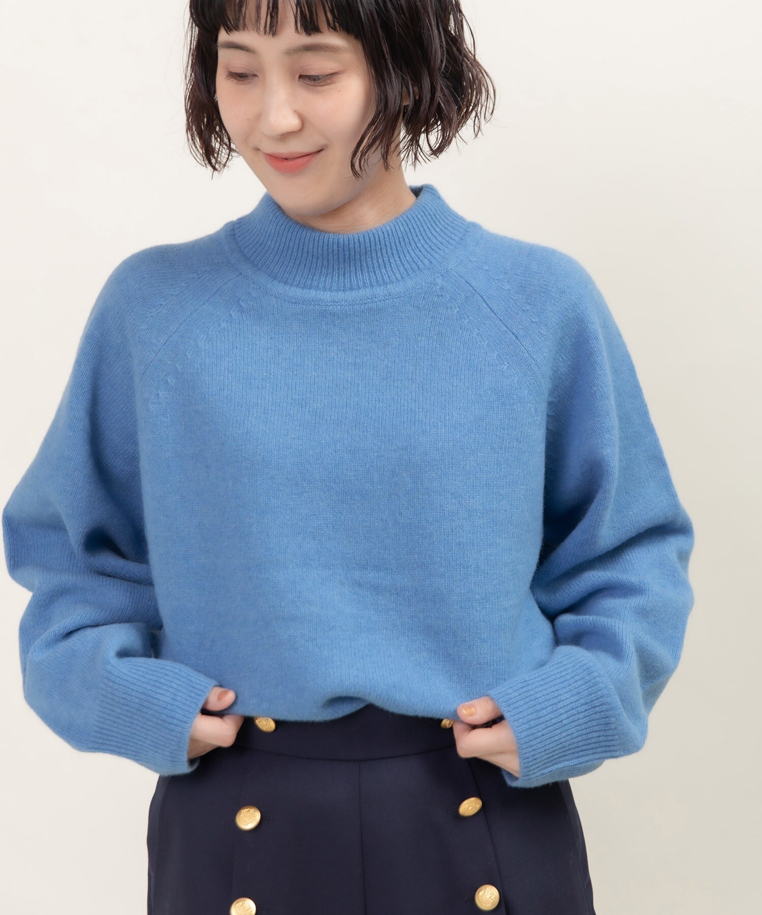 ラムウール ハイネックプルオーバー