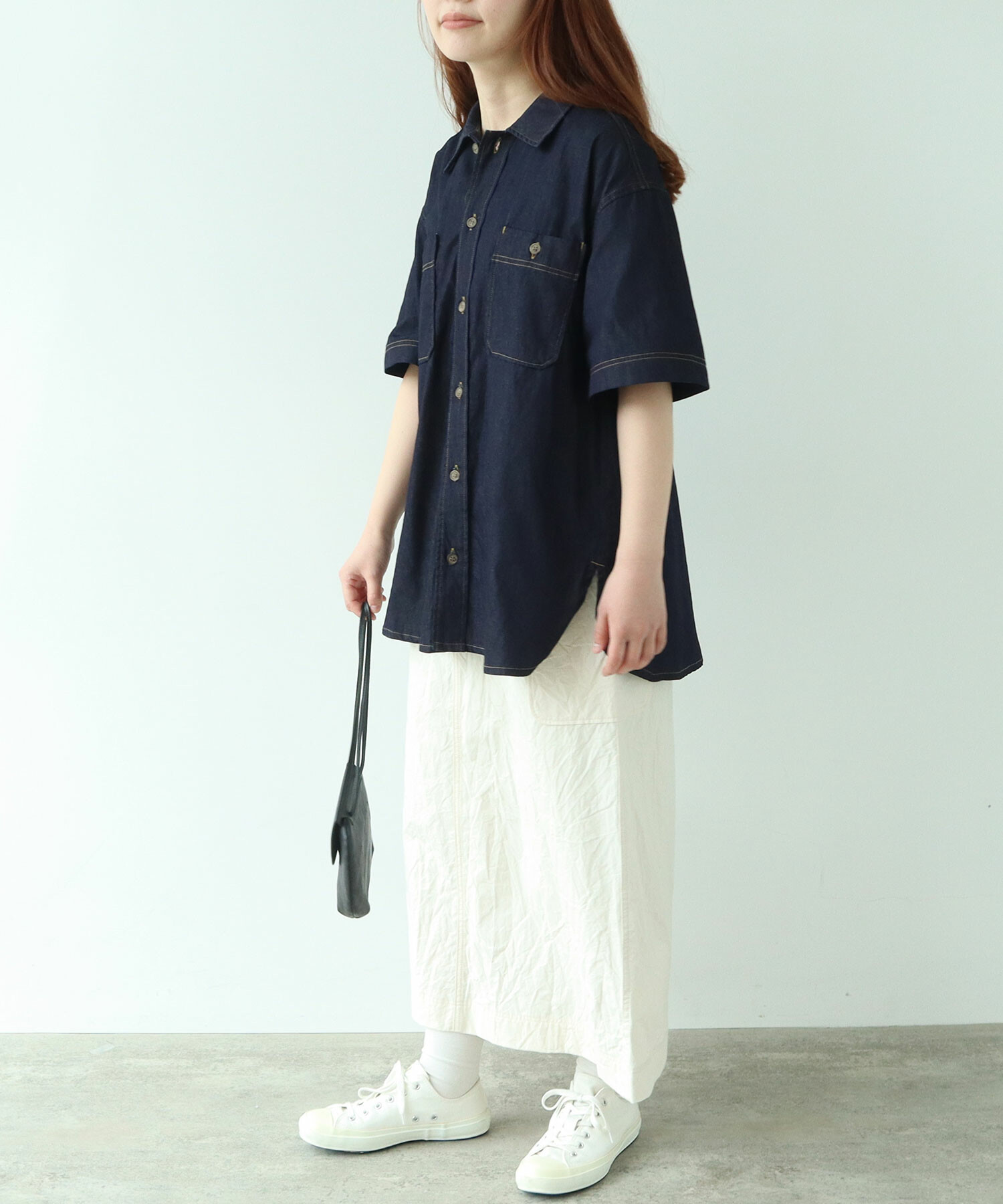 トップス gorozendon DROPPED SHOULDER TOP WITH HOOD IN WOOL SHIRTING ｜ OVERCOAT