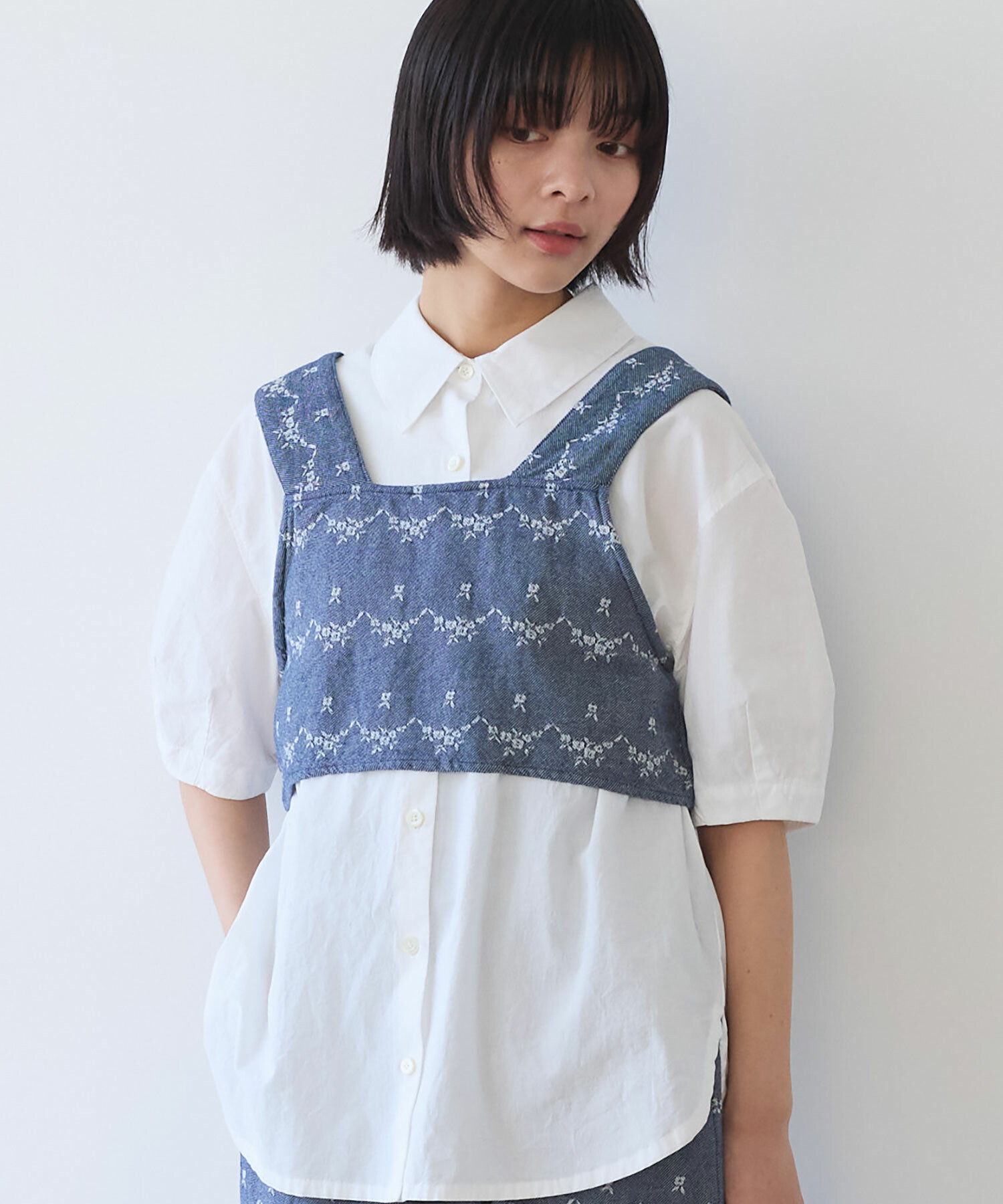 ベスト ジレ ●hana ジャカード  ニット ベスト レディース bulle de savon ベスト ジレ ○hana ジャカード ニット