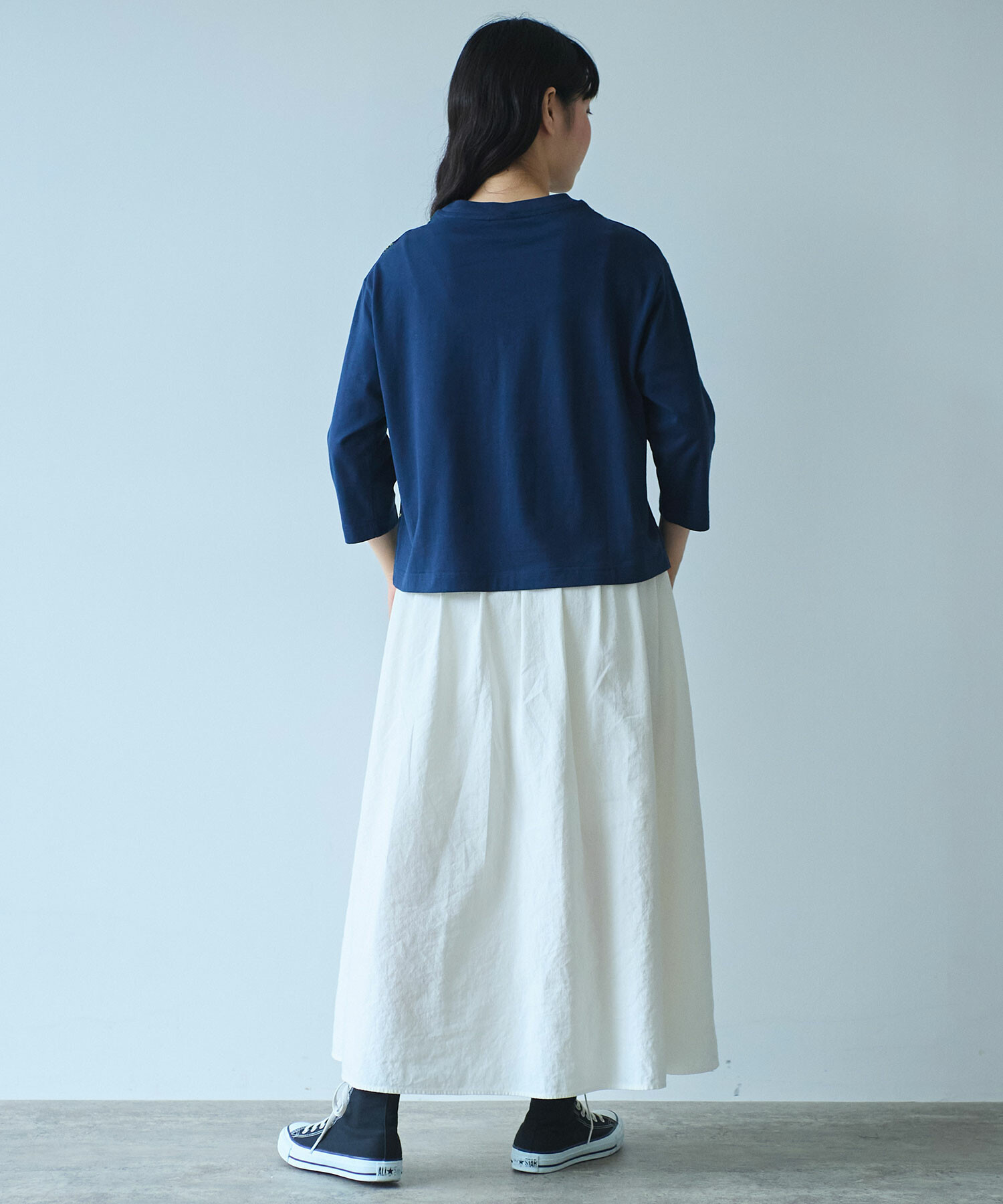 AMBIDEX Store 〇ミモザ刺繍 7分袖プルオーバー(F コン): bulle