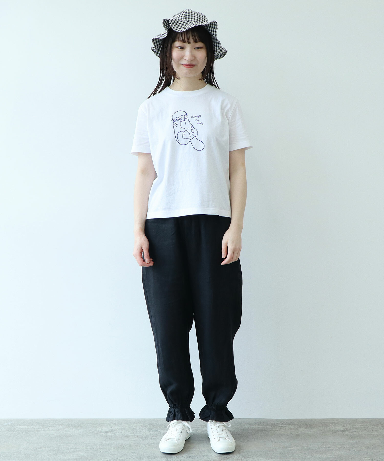 AMBIDEX Store 【予約販売】○ラッコ刺繍 Tシャツ(F シロ): bulle de savon