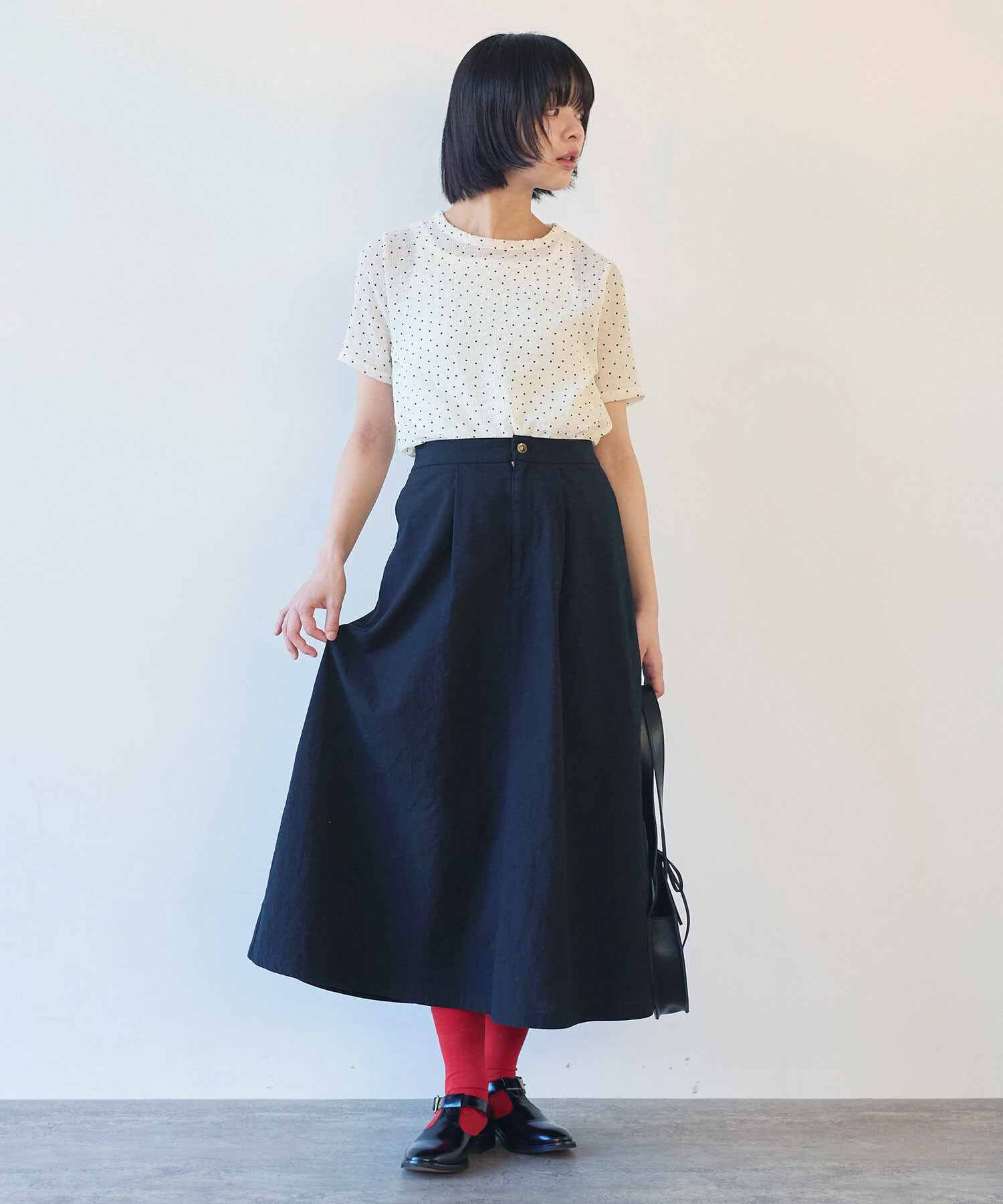 tシャツ syuwa syuwa dot ハイネック半袖プルオーバー レディース △syuwa syuwa dot ハイネック半袖プルオーバー（Tシャツ