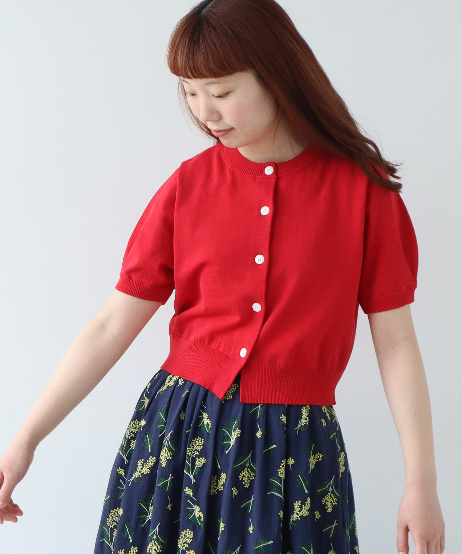 AMBIDEX Store 〇 COOL POTTER 半袖カーディガン(F アカ): bulle
