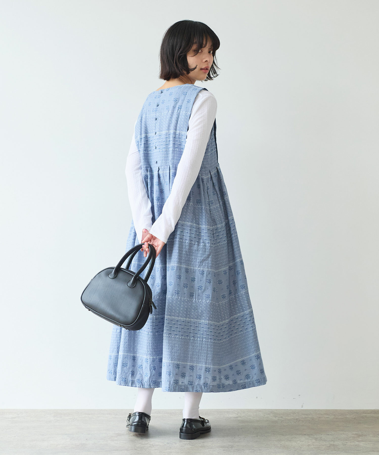 マーガレット　ジャカード ビュルデサボン savon de bulle スカート ジャンパースカート(F ジャカード flower noble 〇 Store AMBIDEX スカート
