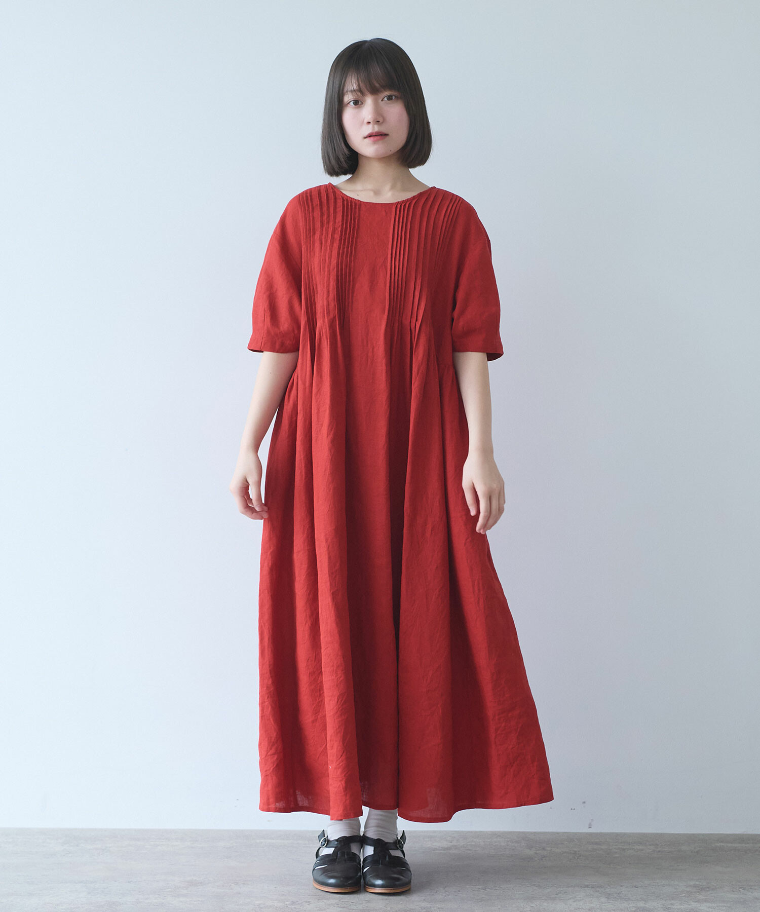AMBIDEX Store 【予約販売】○ 40 / リネン pin tuck ワンピース(F