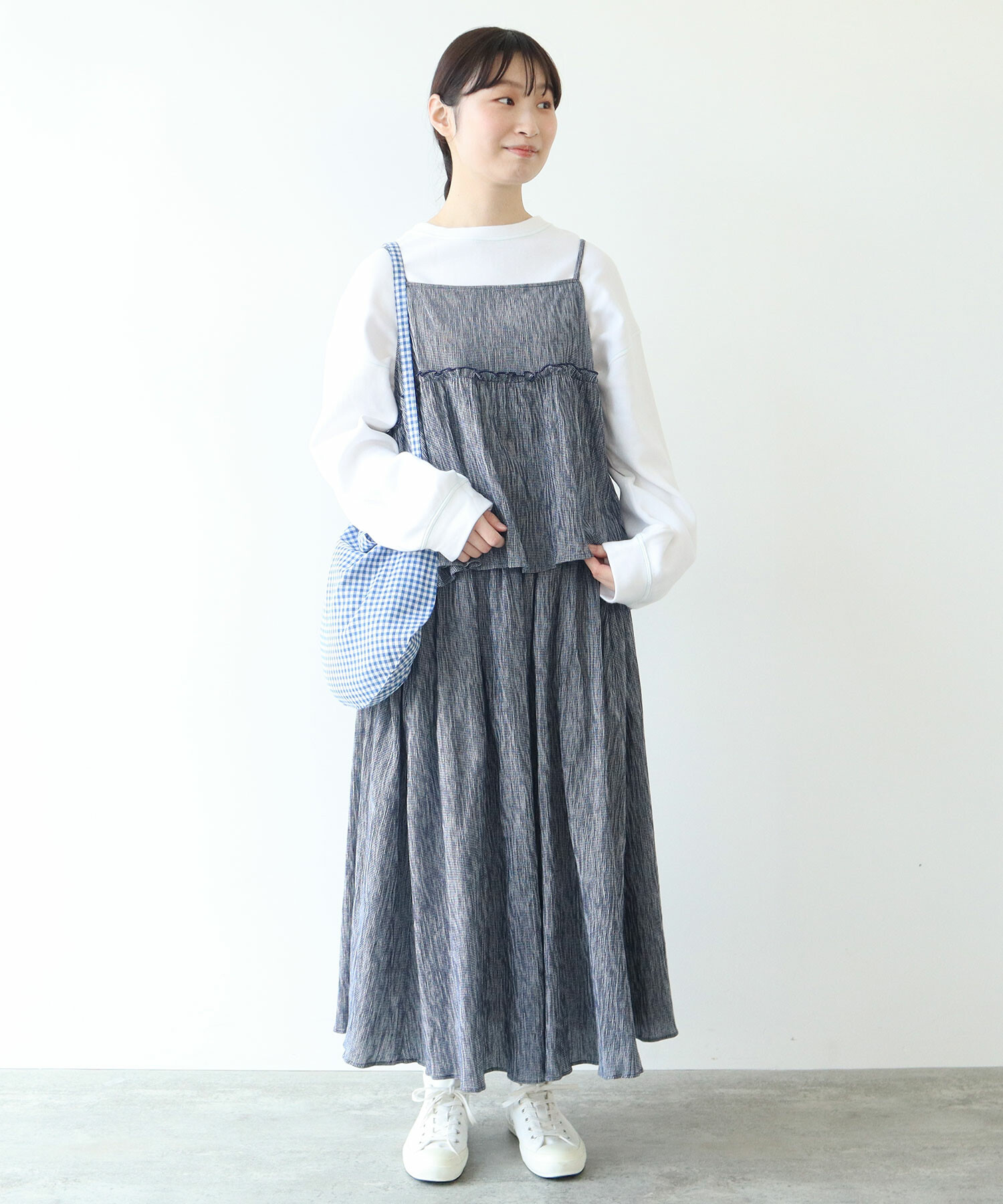 bulle de savon ぐるぐるはなプリント ギャザースカート bulle de savon ぐるぐるはなプリント ギャザースカート