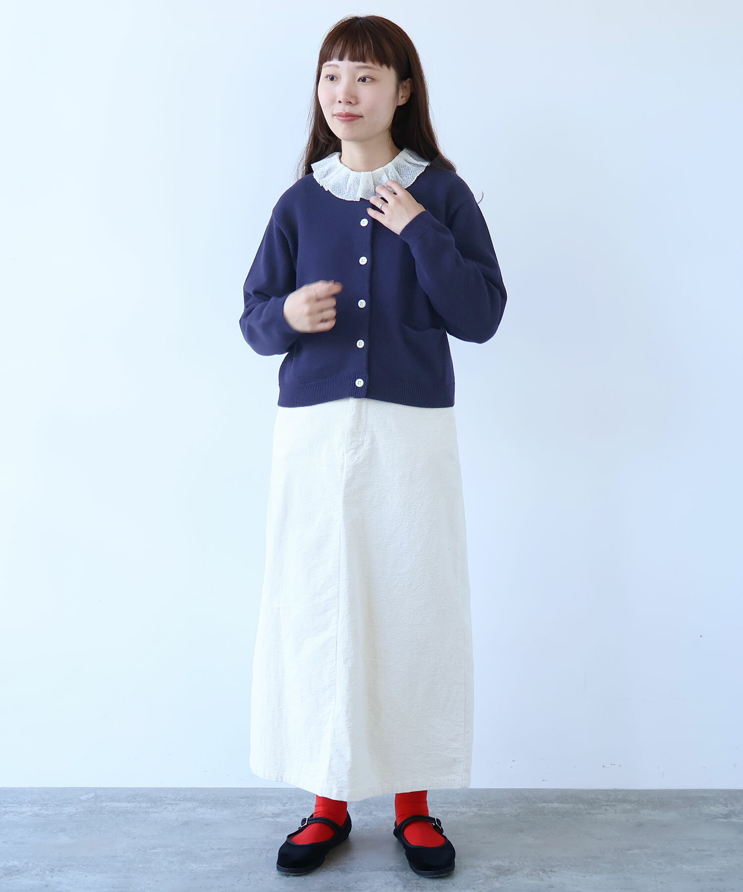 AMBIDEX Store ○ 11W サッカーコーデュロイ スカート(F カーキ