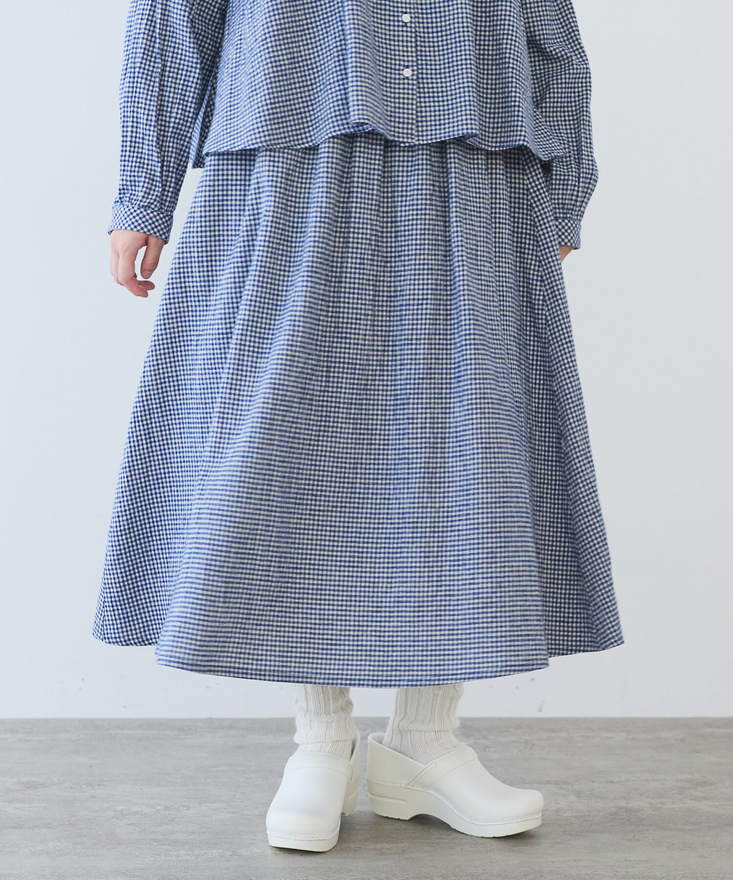 AMBIDEX Store 〇 fuwa fuwa ギンガム スカート(F アカ): bulle de savon