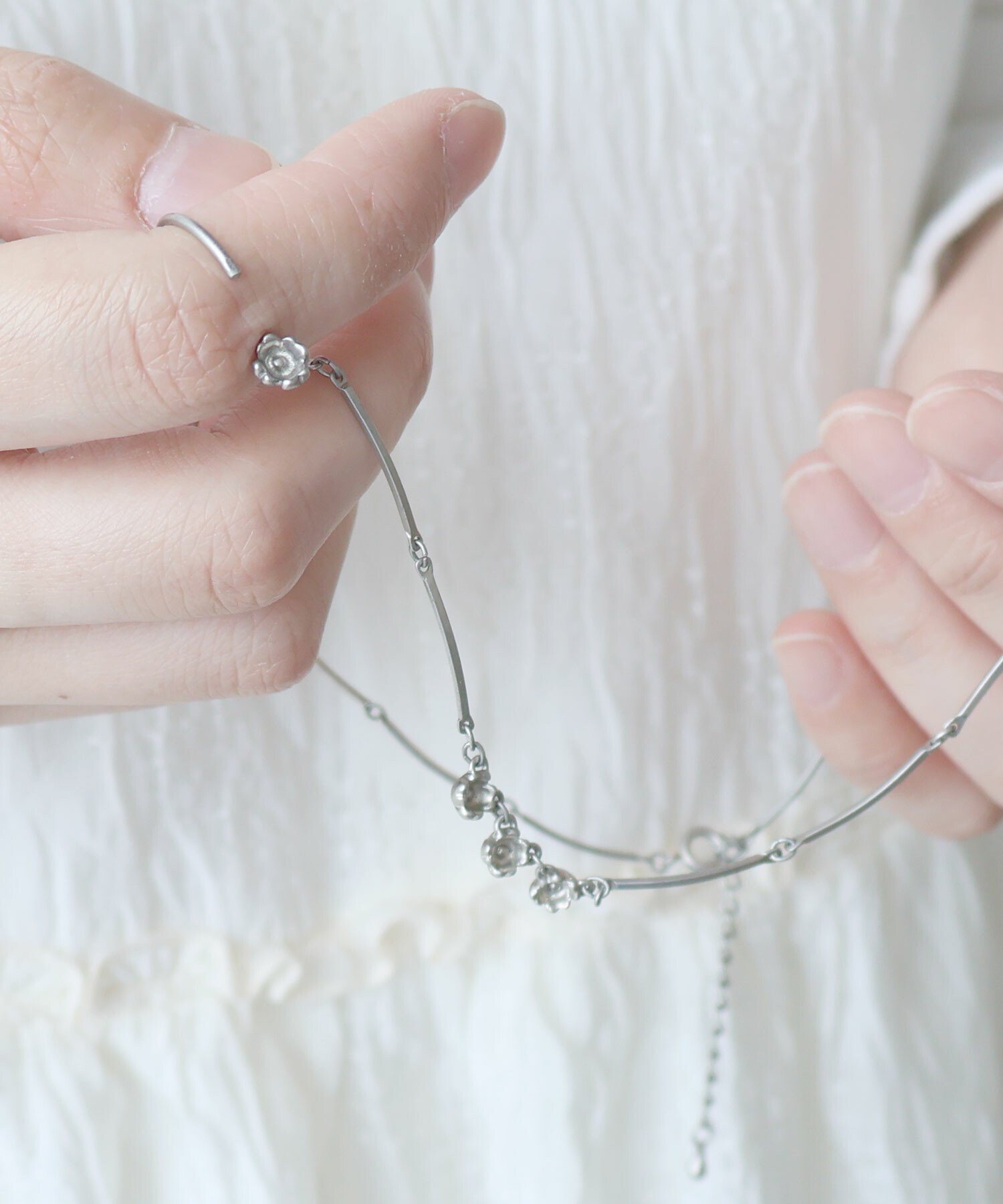 イミテーションアクセサリー約3.3kg AMBIDEX Store ツキミソウ ネックレス(F シルバー): bulle de savon