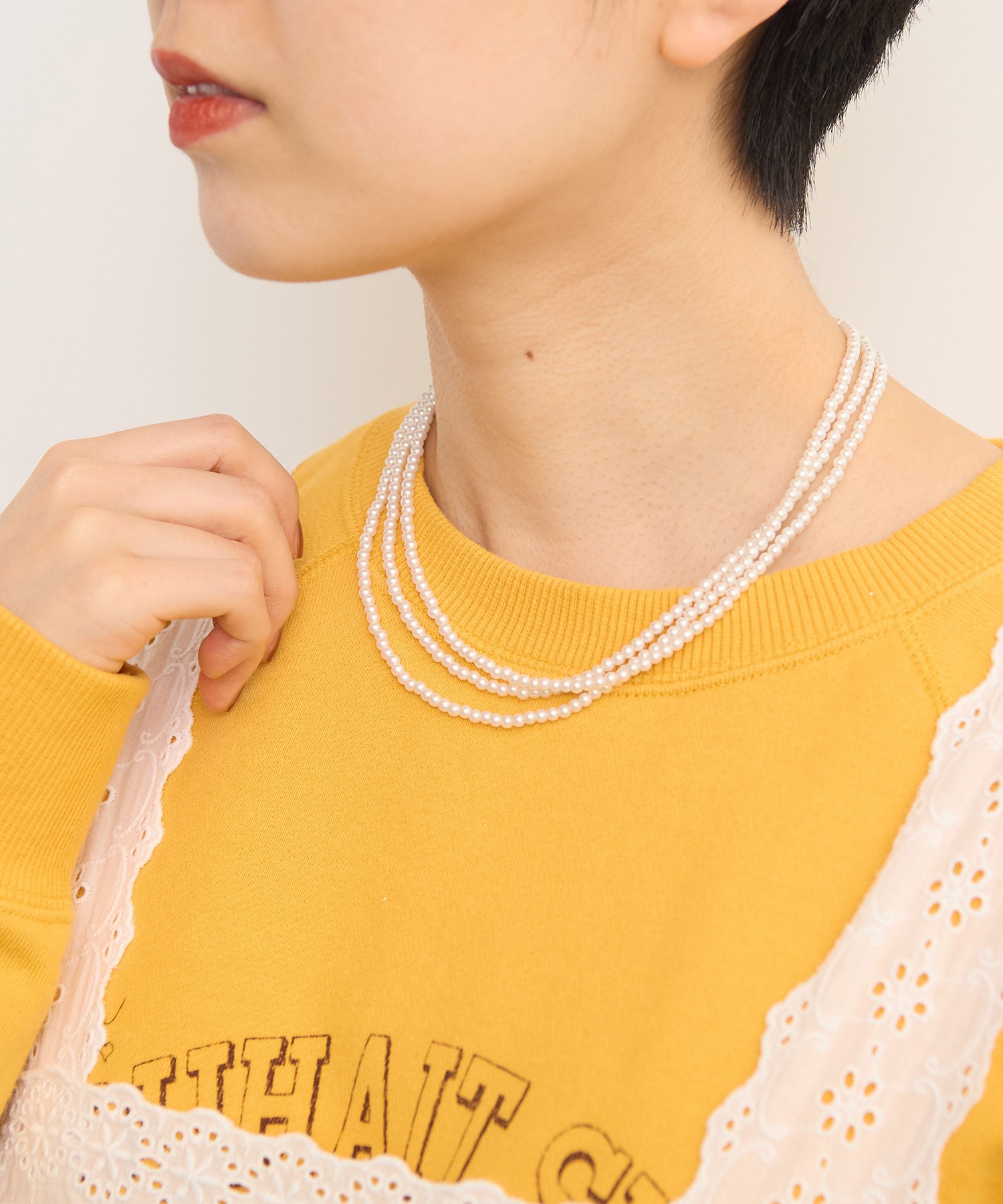 AMBIDEX Store △○小パール ロングネックレス(F キナリ): CHILD