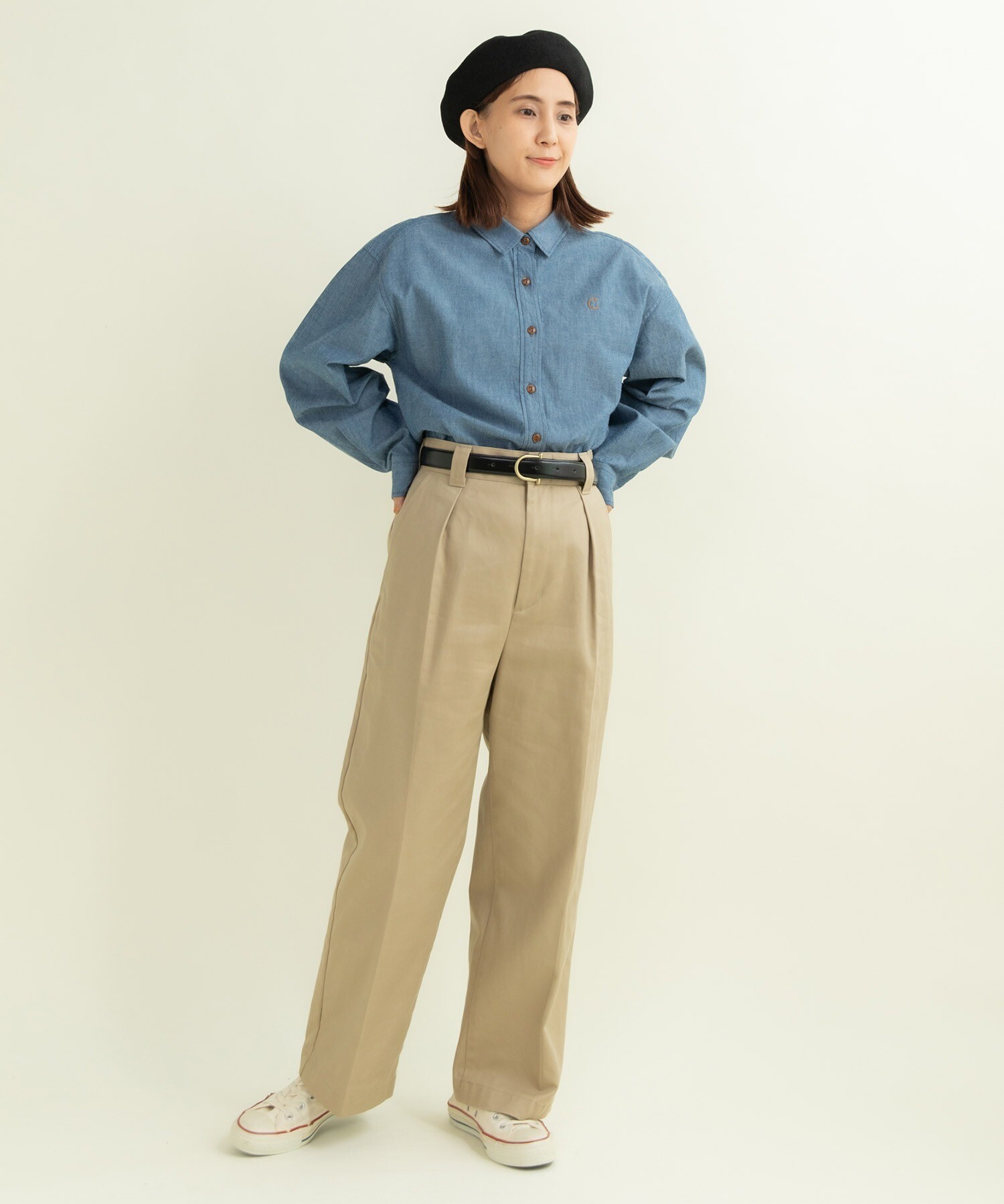 ヴィンテージチノクロス センタープレスパンツ