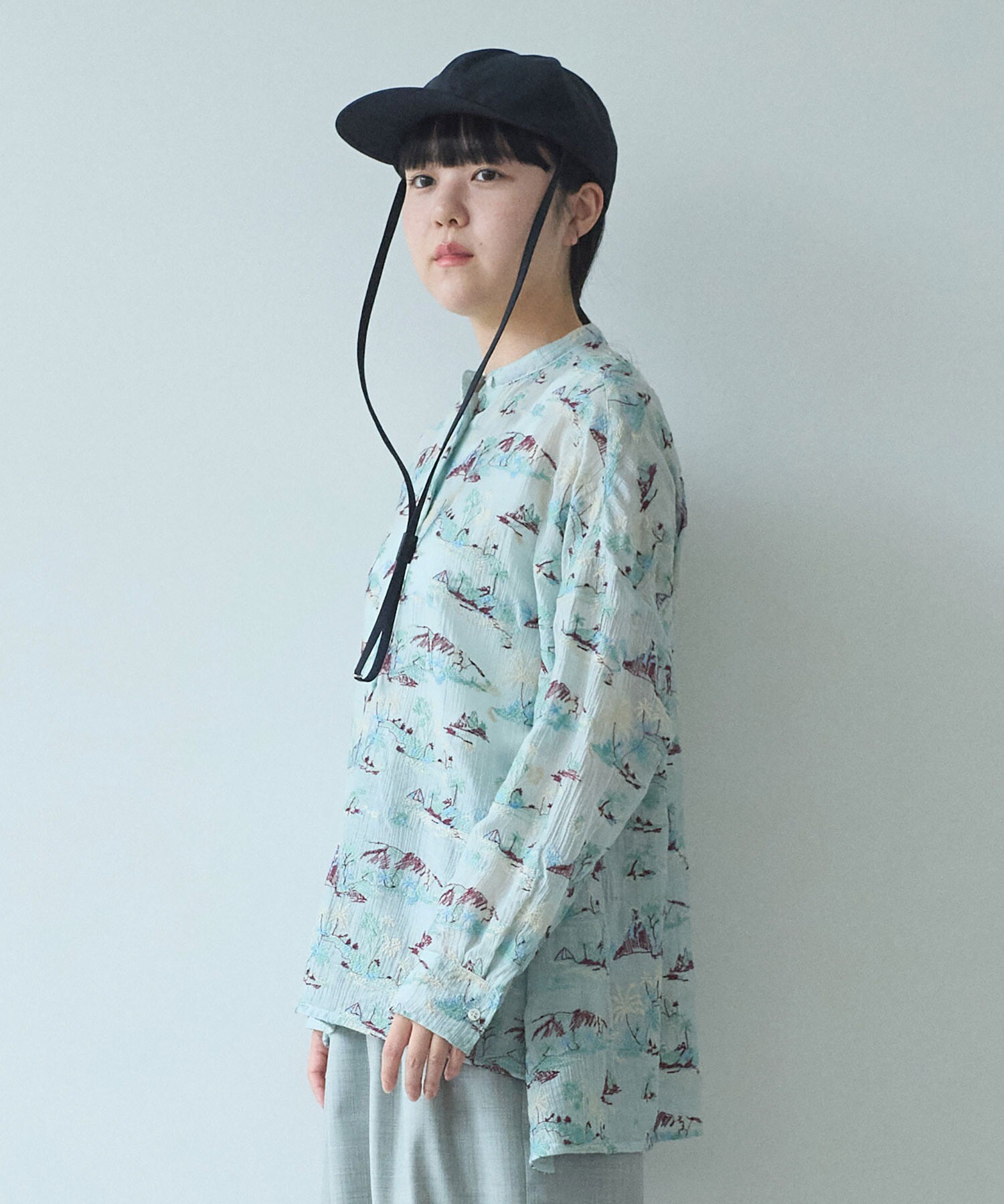 AMBIDEX Store ○Island embroidely ワイドブラウス(F キナリ): yuni