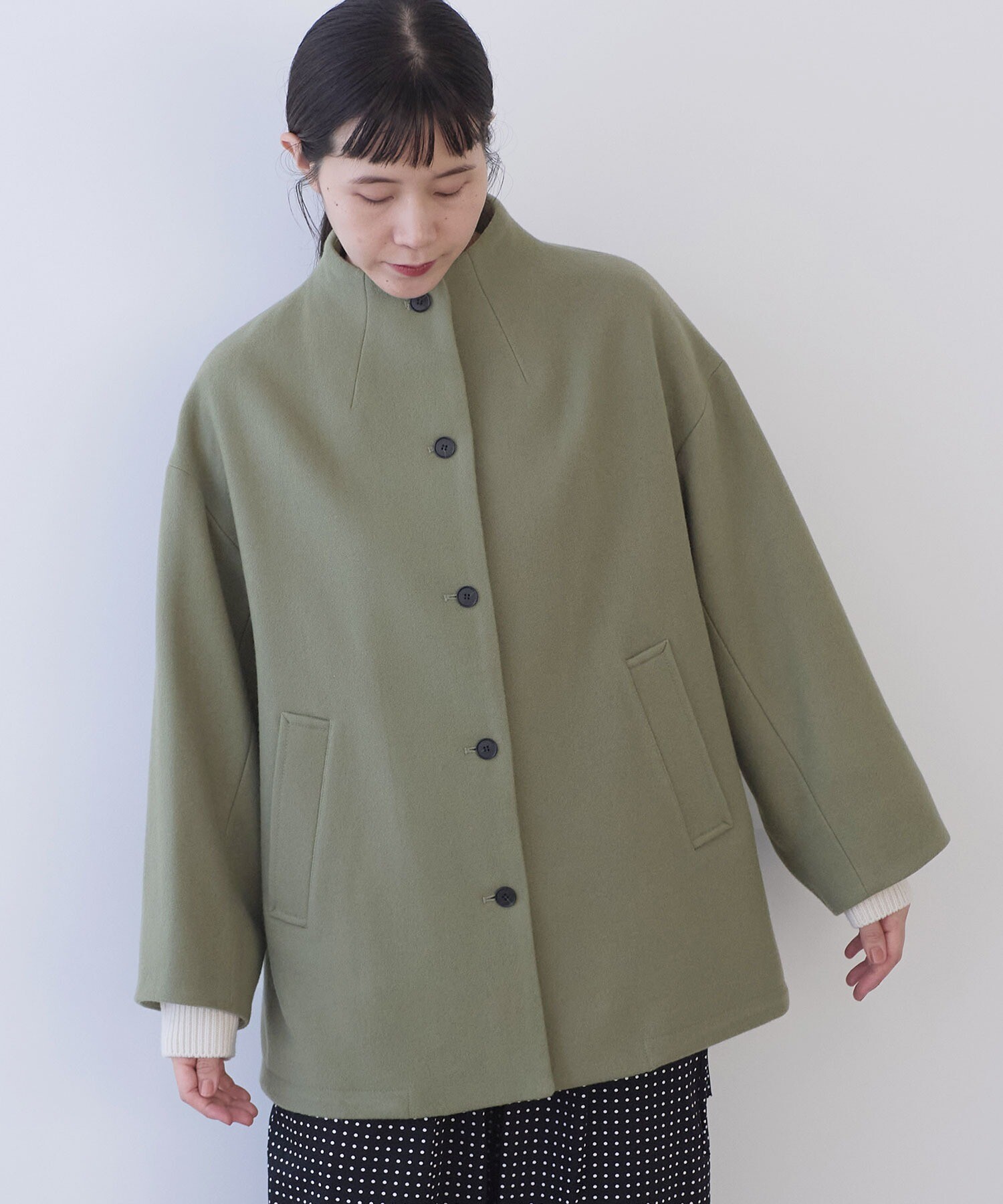 AMBIDEX Store W/super100 bottleneck drawstrings hem コート(F