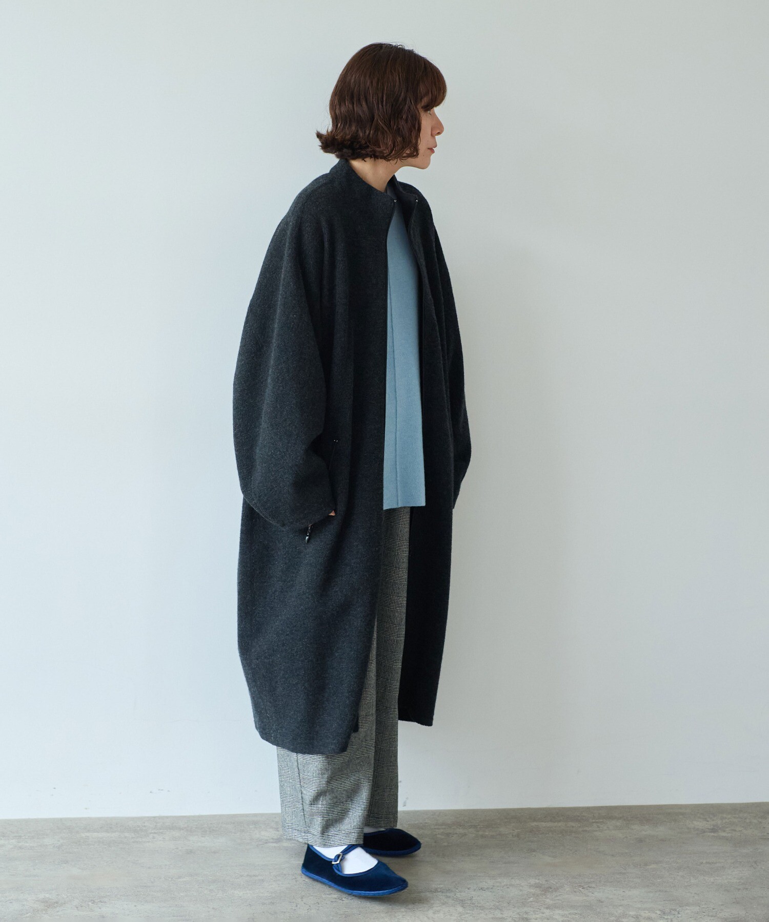 美品　JOURNAL STANDARD LUXE ウールボアコクーンコート 美品 JOURNAL STANDARD LUXE ウールボアコクーンコート