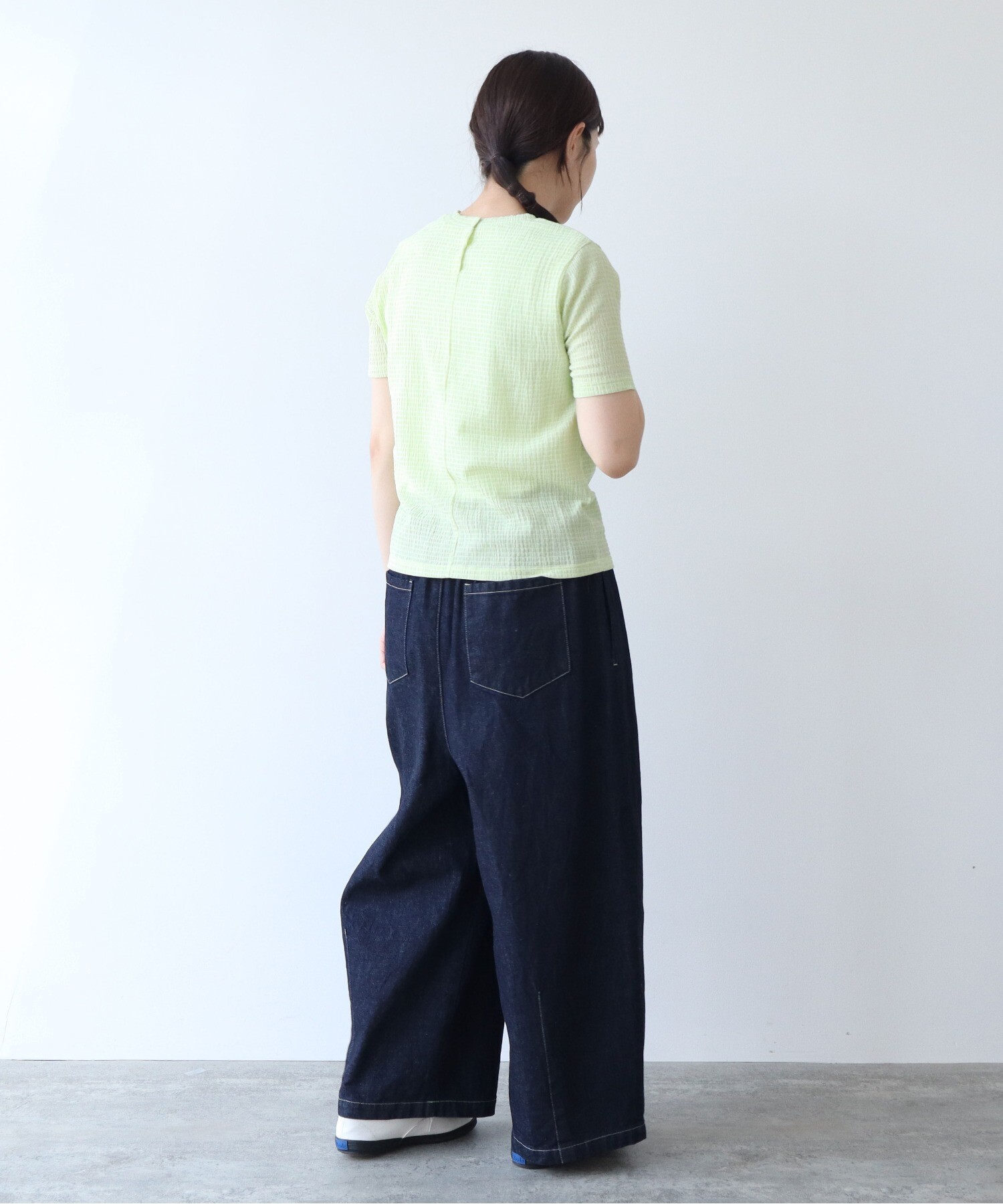 AMBIDEX Store コットンポリエステル シャーリングハーフスリーブT  