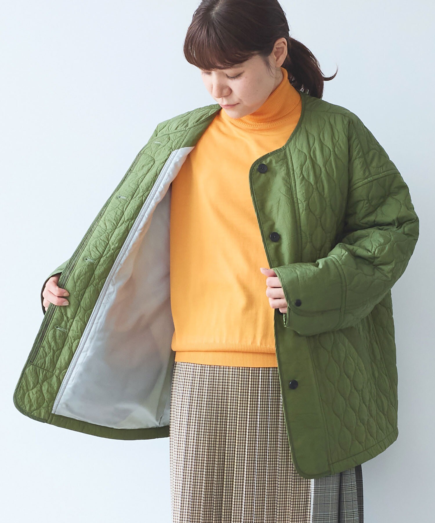 AMBIDEX Store ○ナイロン evodown quilting ジャケット(F クロ): yuni