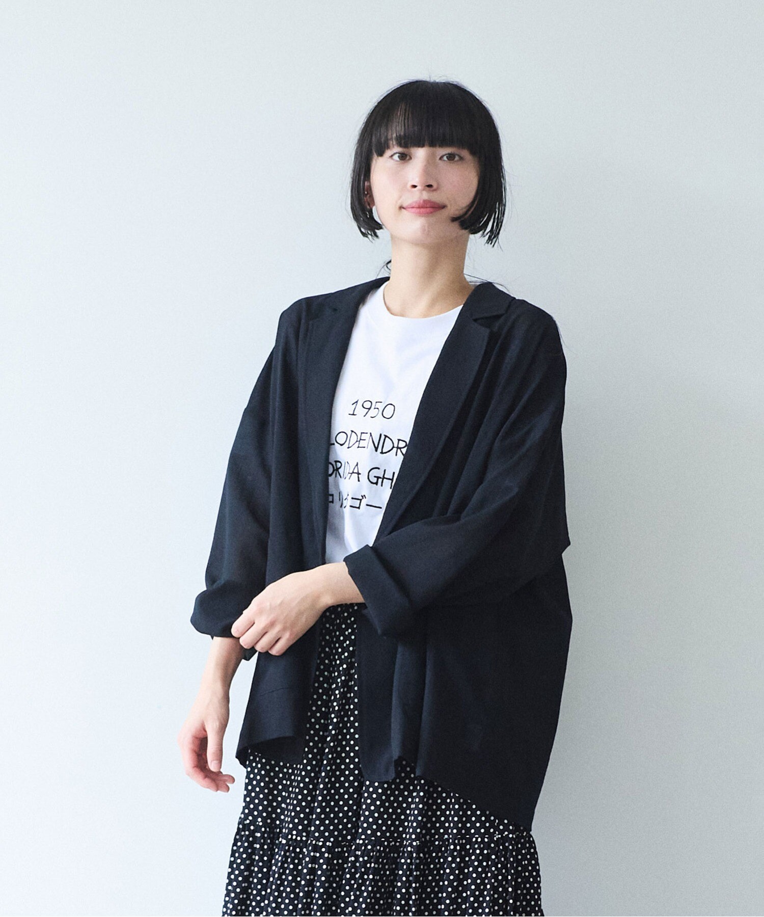 美品 yuni リネン混セミダブルジャケット 黒 AMBIDEX Store sheer summer Wool-Polyester Voil tailored ジャケット