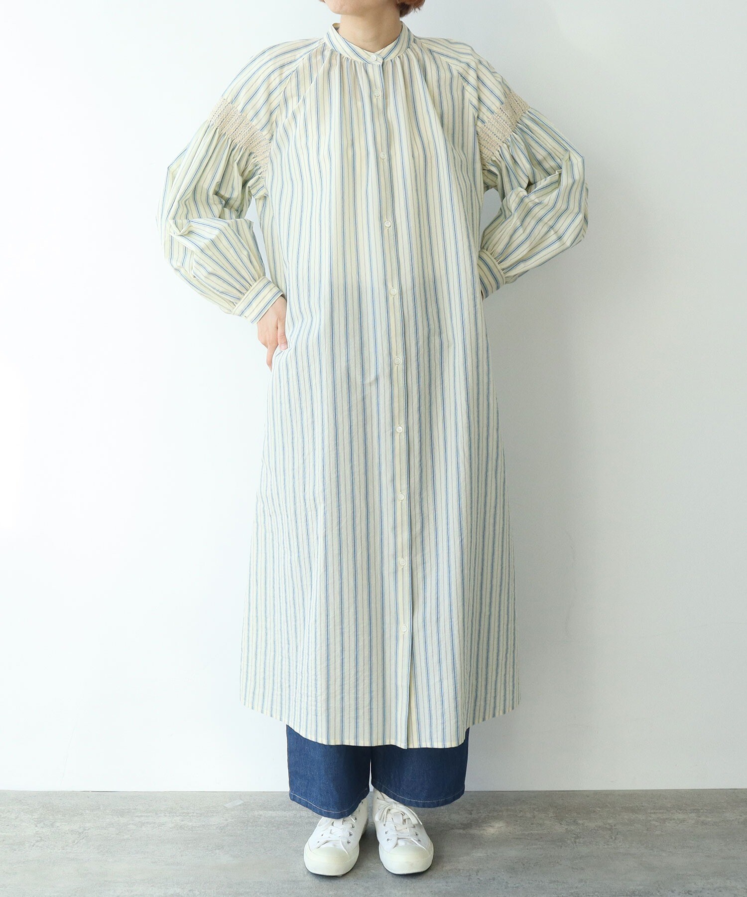 BEARDSLEY - 28600円 今季新品 ビアズリー袖BA刺繍 シャツ