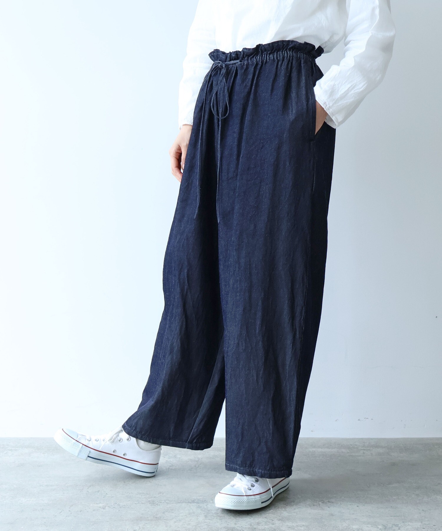 AMBIDEX Store R/C soft denim cocoon drawstrings パンツ(F