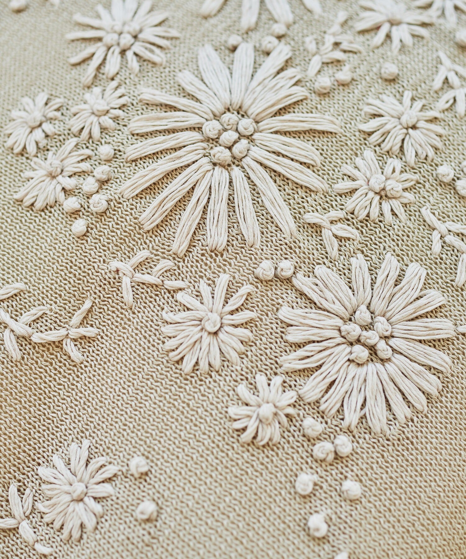 Ambidex Store Flower ハンド花刺繍クッションカバー F ライトグリーン Yuni