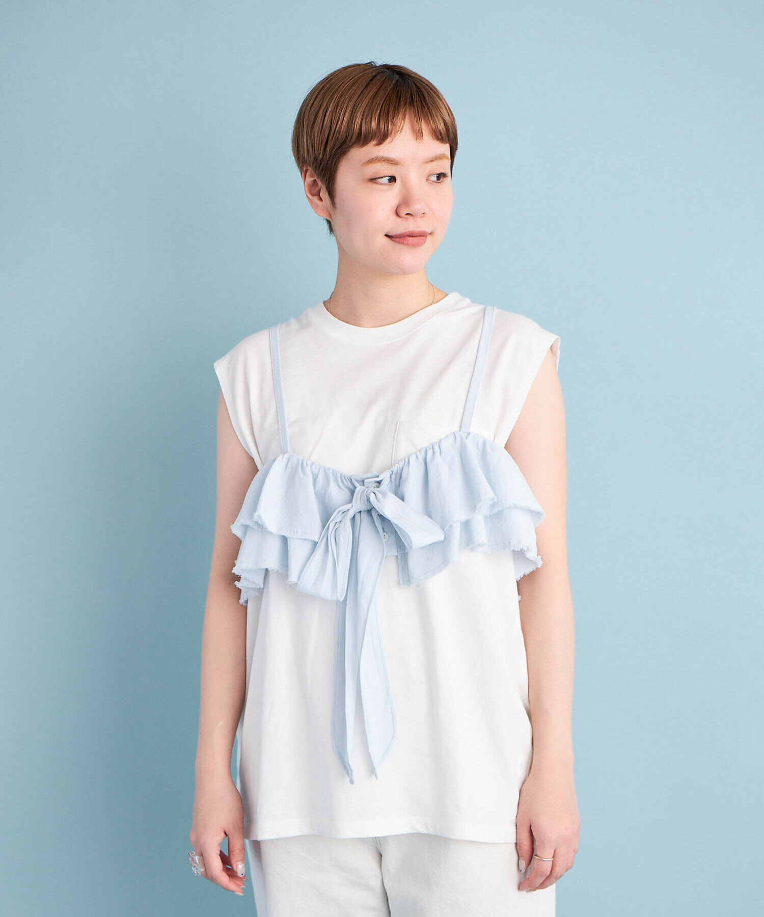 AMBIDEX Store 80/2 cyro spun OX CAMISOLE(F シロ): buoybuoy