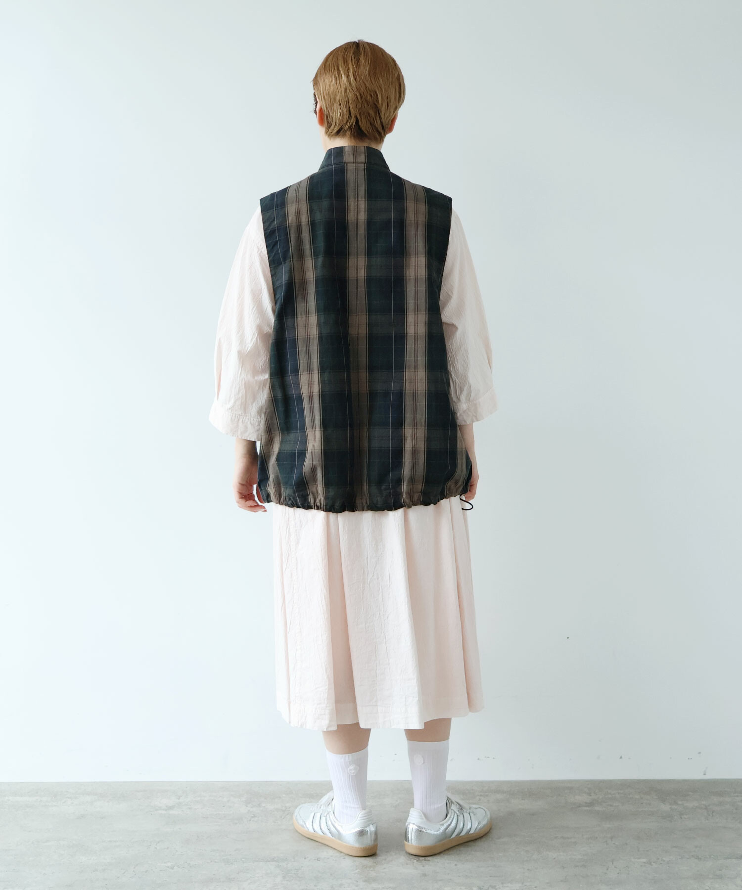 AMBIDEX Store Li/Cクロスワッシャー/CHECK ZIP ベスト(F BLACK): buoybuoy