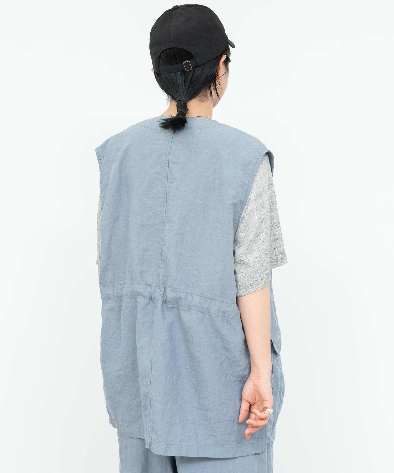 AMBIDEX Store △○60/高密度LINEN ベスト(F グレー): FLAT-cic-HATENA