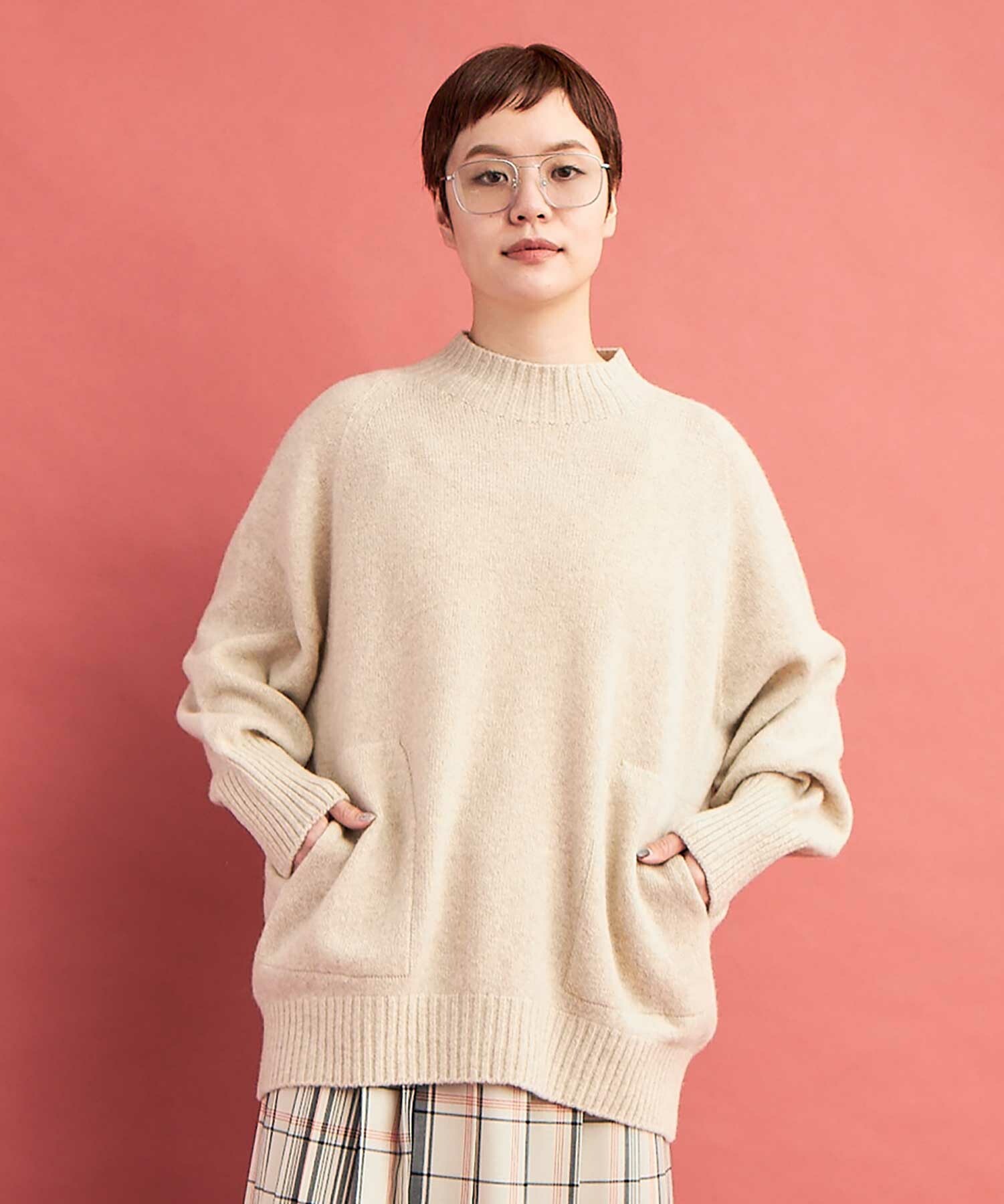 AMBIDEX Store ○ラムウール/カシミア MOCK NECK プルオーバー(F