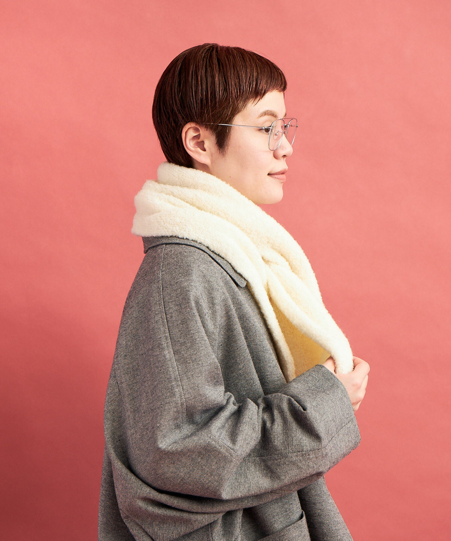 AMBIDEX Store ○alpaca loop TUBE マフラー(F CHARCOAL): FLAT-cic-HATENA