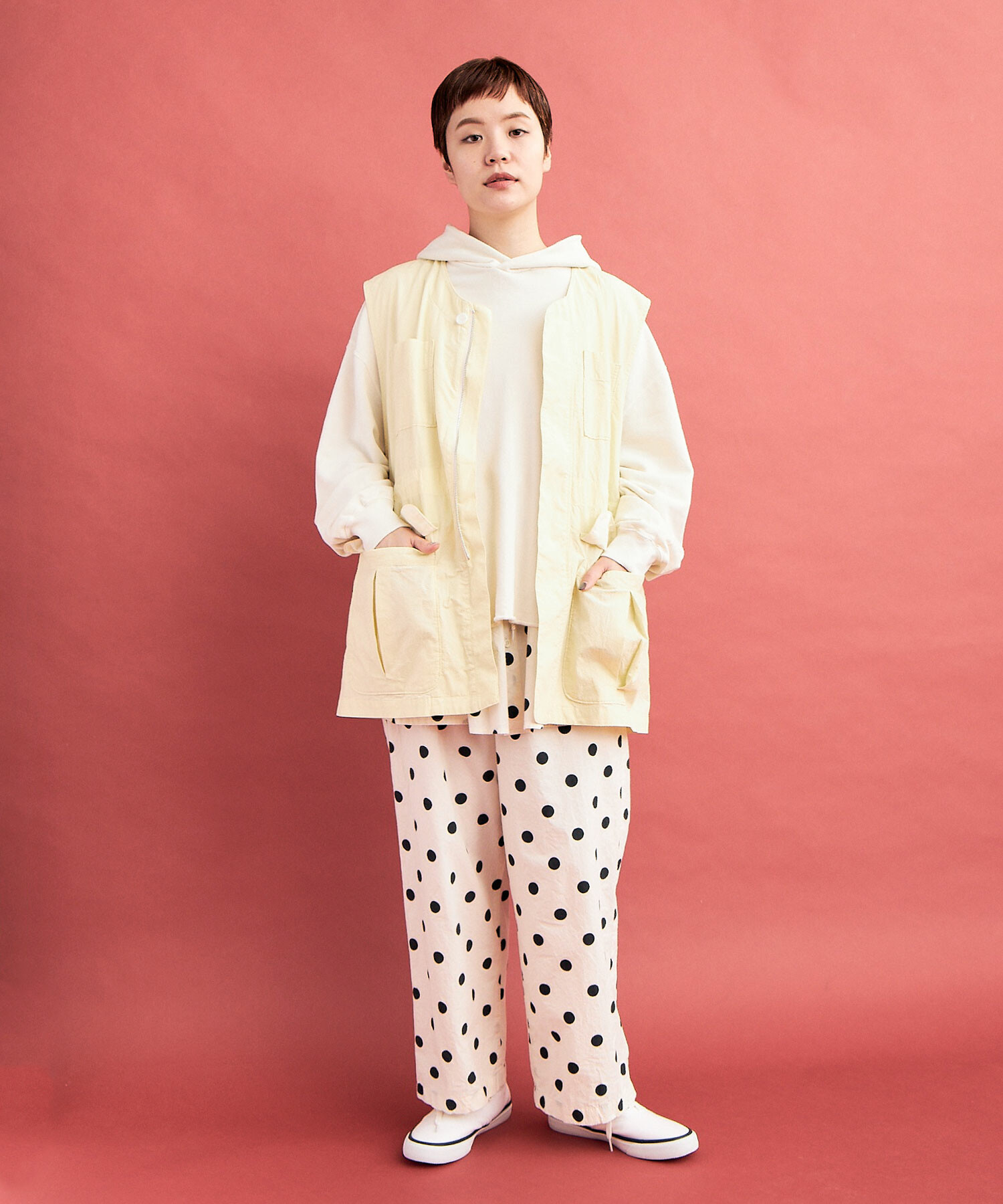 AMBIDEX Store ○typewriter コットン/レーヨン DOT LAYERED
