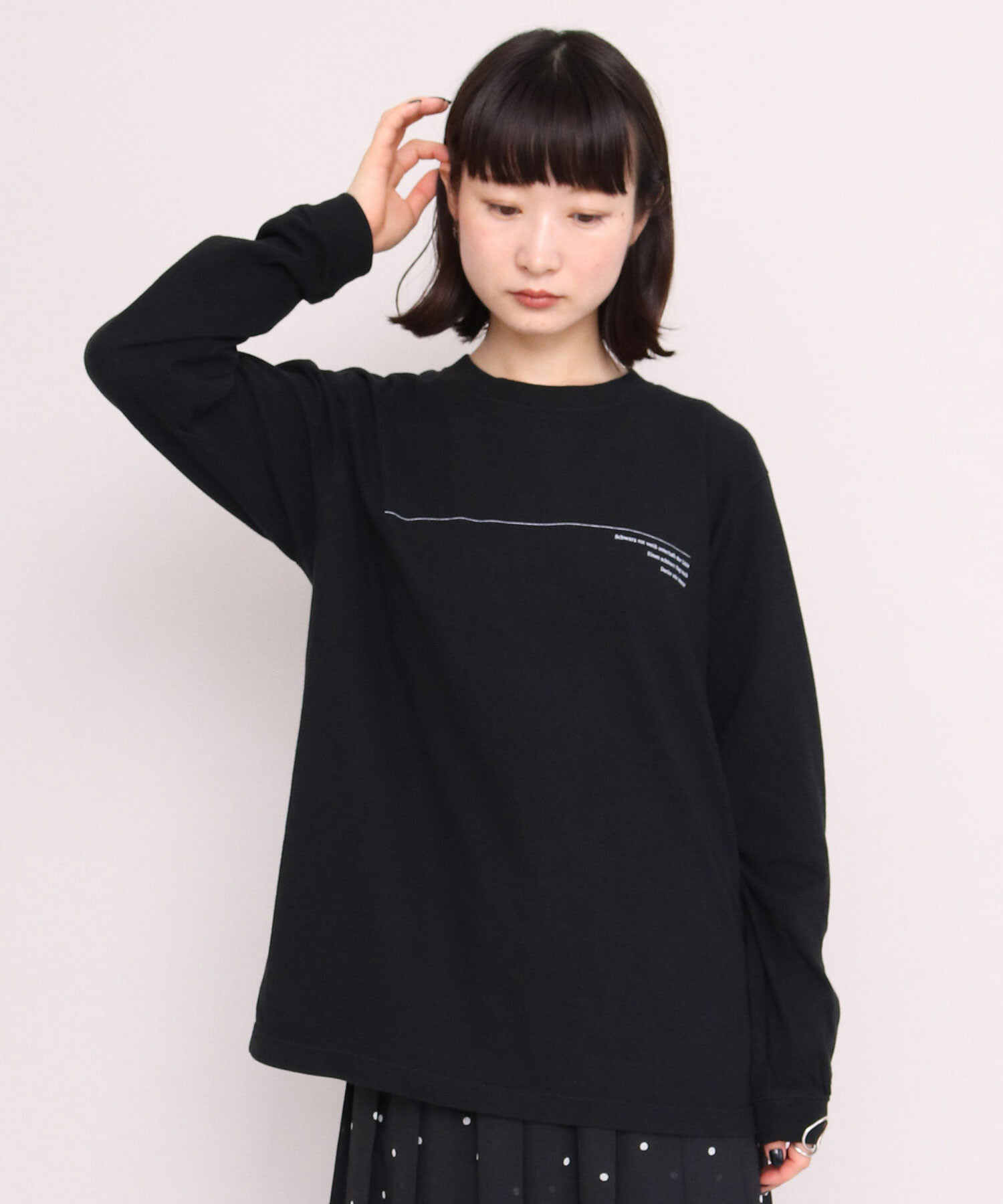 AMBIDEX Store セミコーマ天竺 バックプリント ロンT(F シロ): iki
