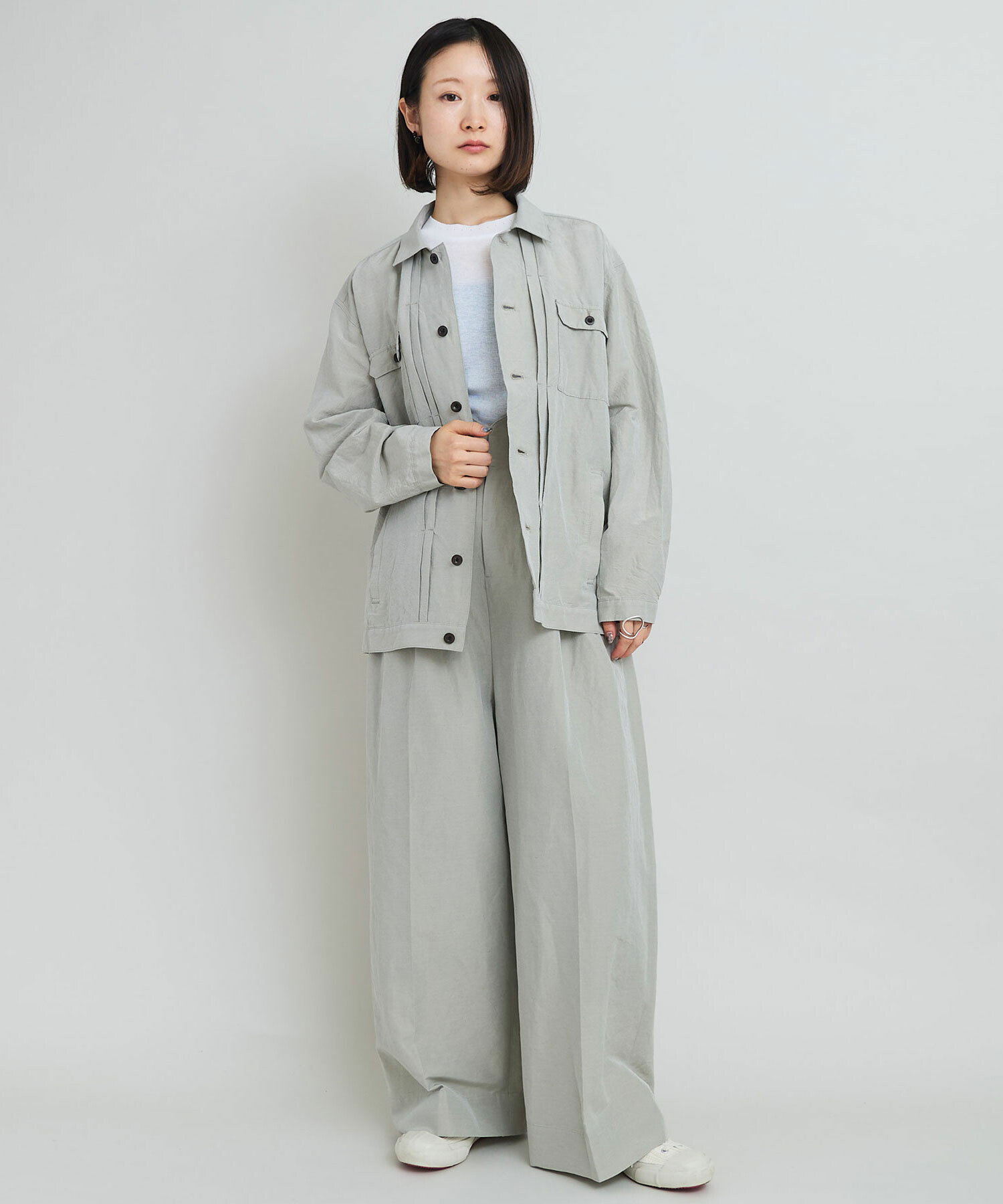 しまりす　グランピエ　麻　トップ+リネンパンツ リネン タックワイドパンツ | KANNOTEXTILE ONLINE