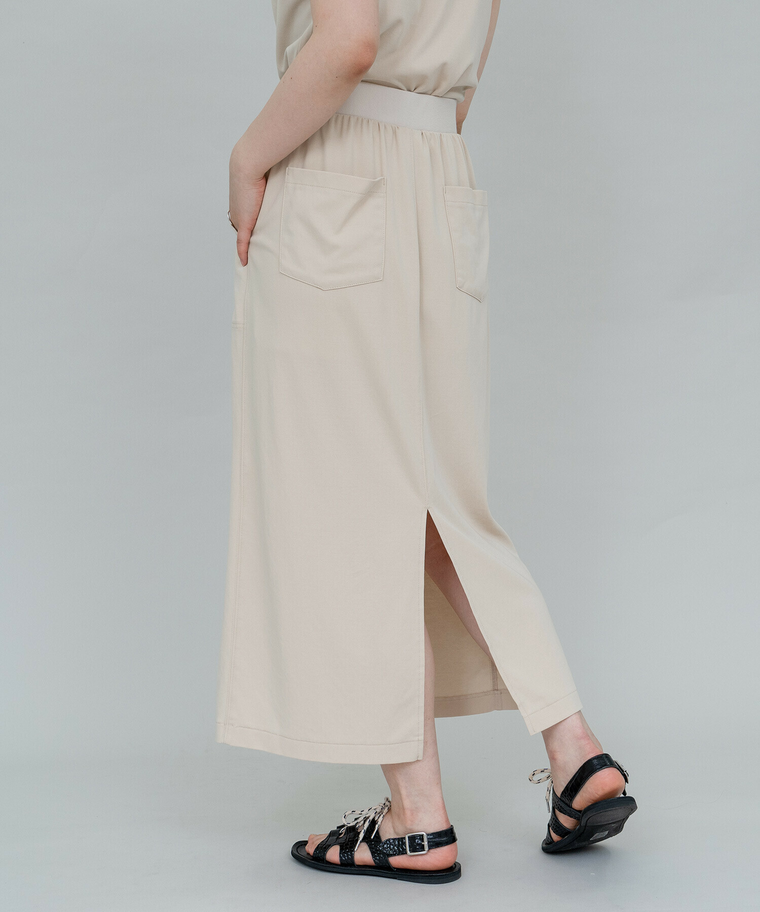 AMBIDEX Store △強撚スムース Iラインスカート(F クロ): iki