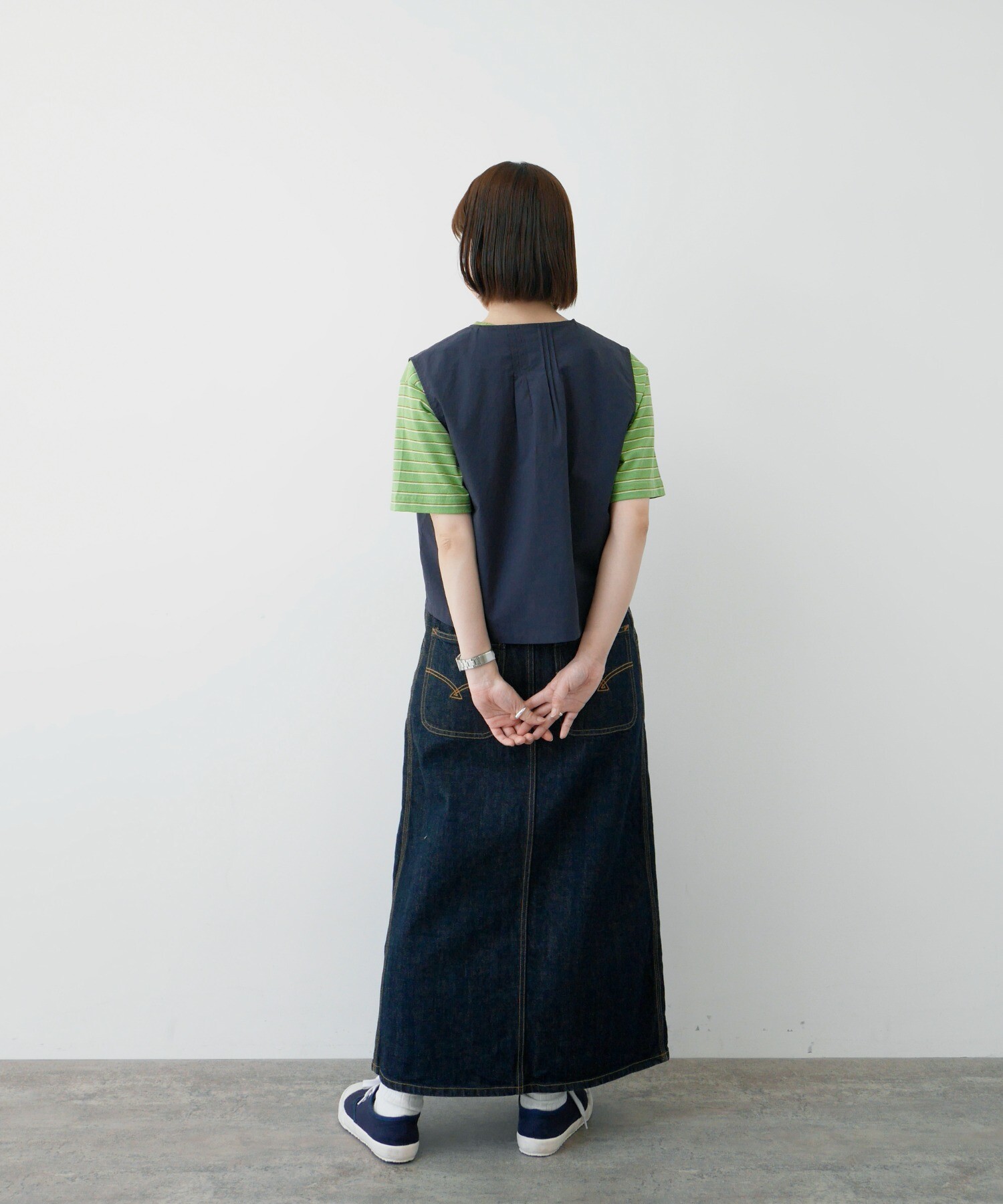 お花カットワーク刺繍 ベスト