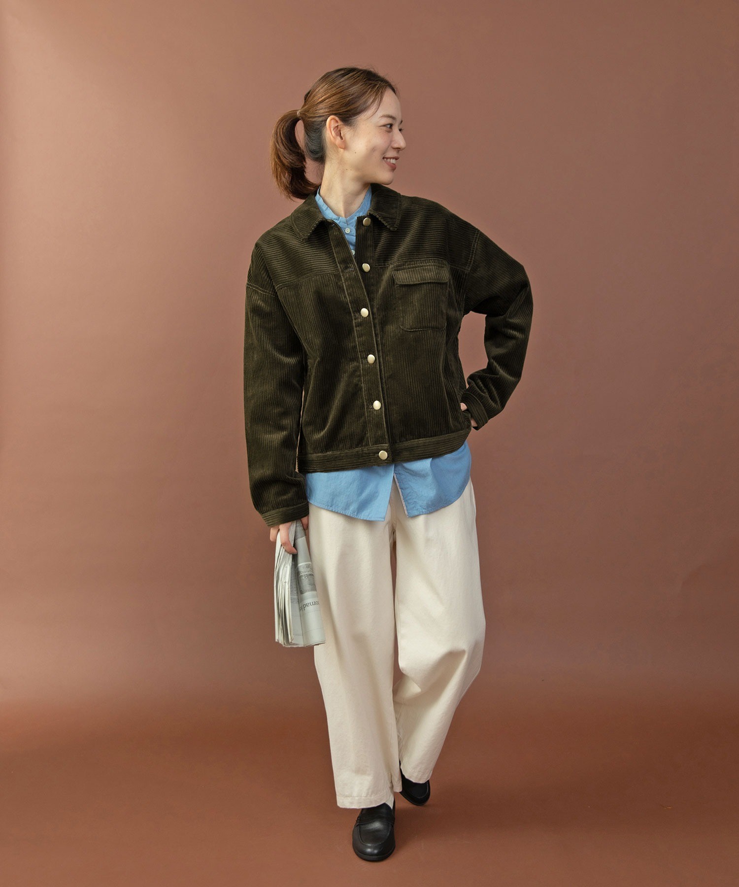 AMBIDEX Store ○○6Wコーデュロイ ブルゾン(F カーキ): PAR ICI