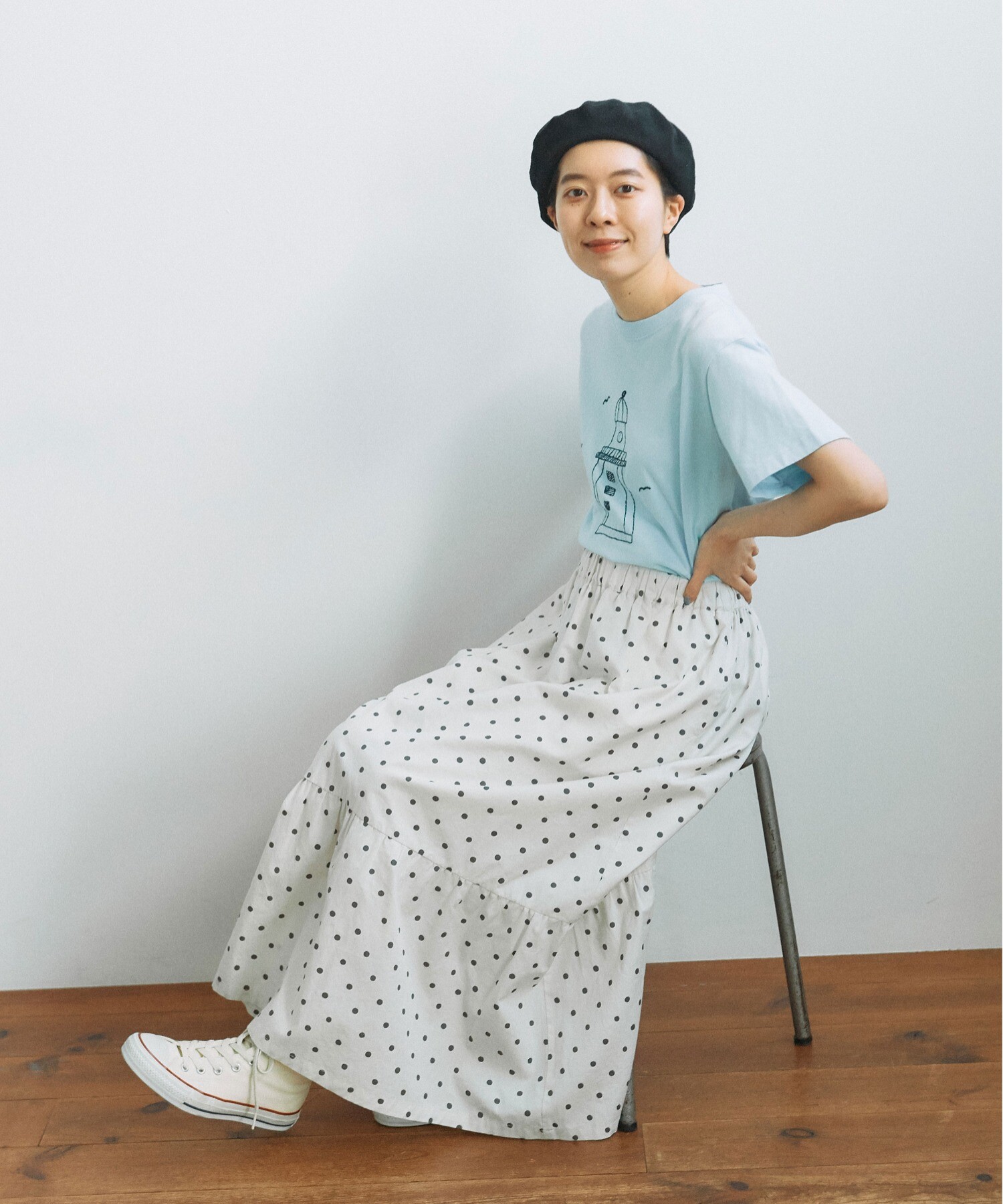 AMBIDEX Store ○灯台刺繍Tシャツ(F シロ): PAR ICI