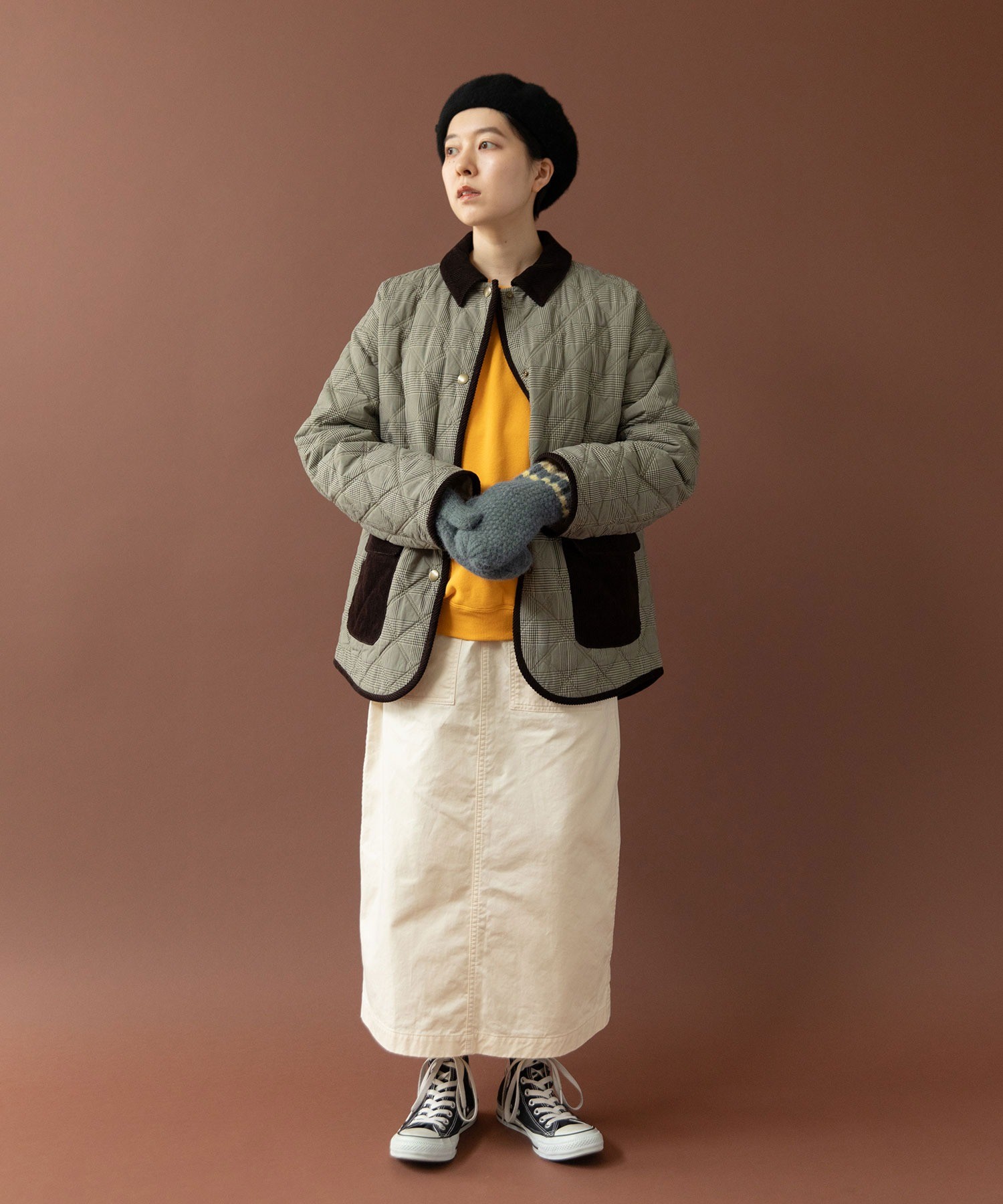 AMBIDEX Store ○カノコ編み ラインミトン(F シロ): PAR ICI