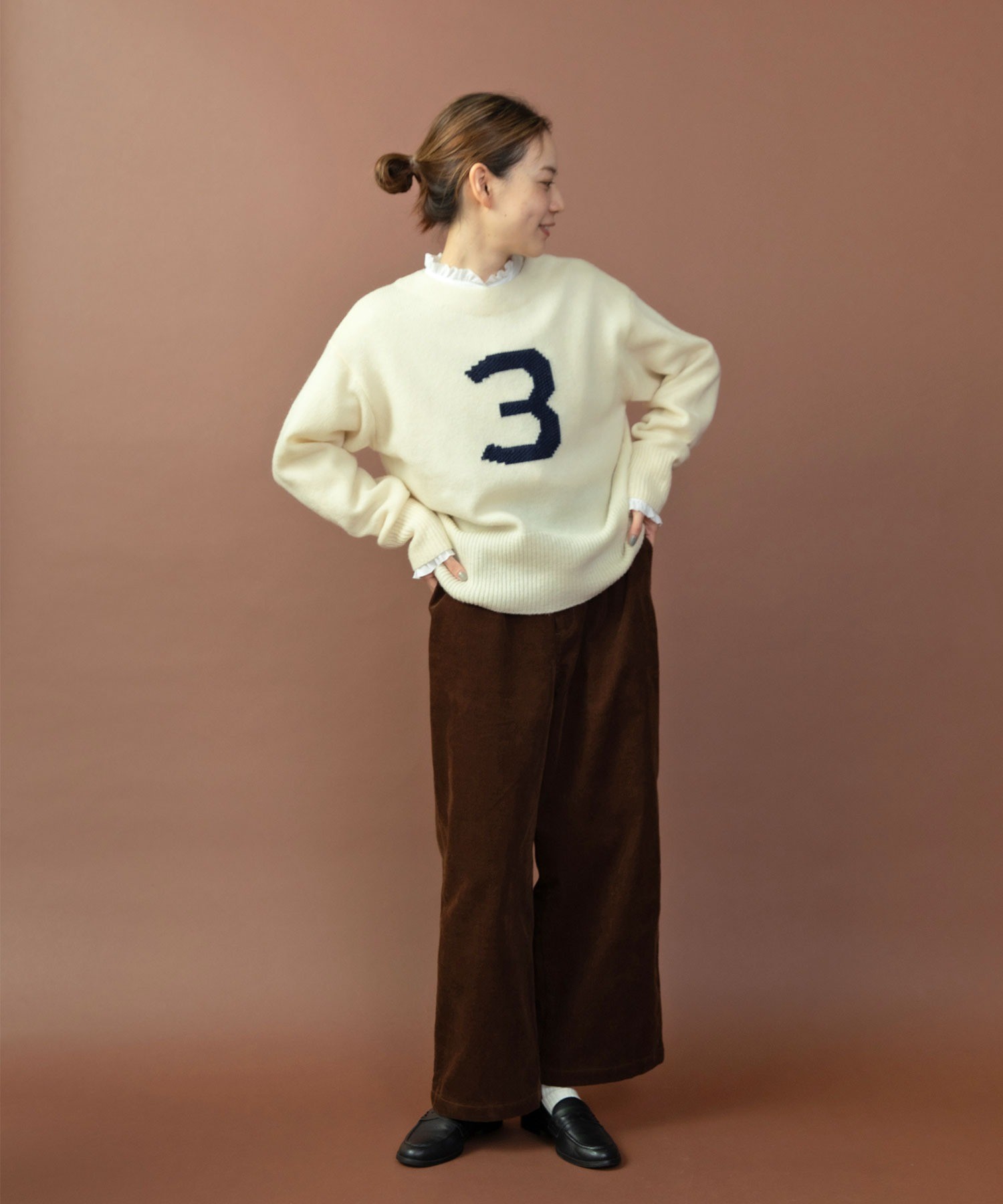 AMBIDEX Store ○3インターシャ カレッジニットプルオーバー(F キナリ