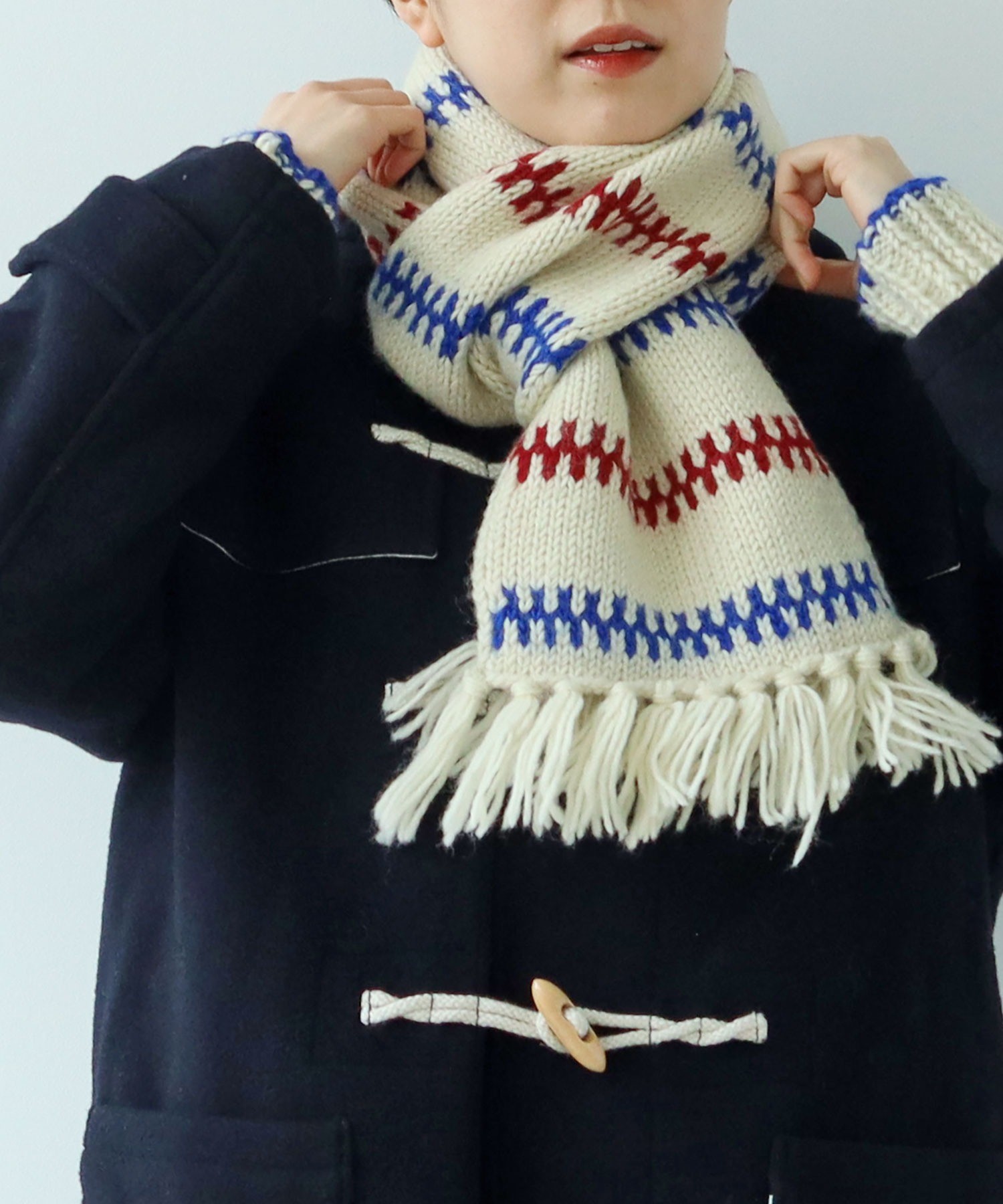 onedayapartment ワンアパ　モヘアマルチボーダーマフラー 美品】onedayapartmentjapan モヘアマルチボーダーマフラー - メルカリ