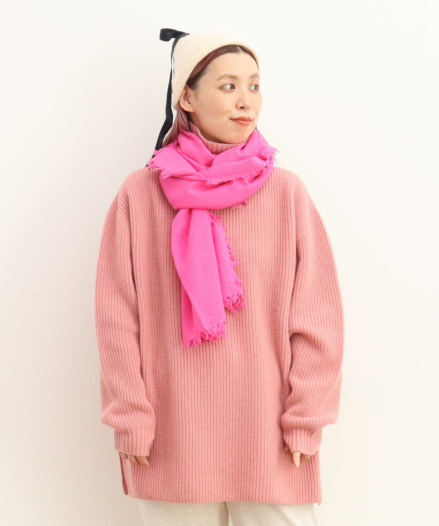 AMBIDEX Store WOOL ストール(F ピンク): Dot and Stripes CHILD WOMAN