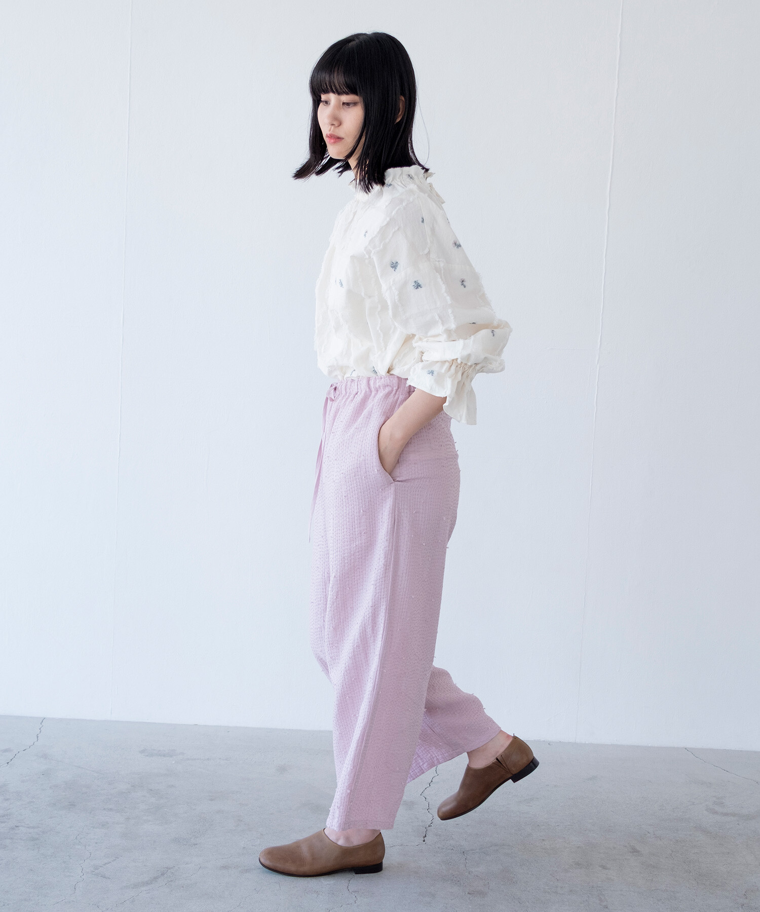 AMBIDEX Store 【予約販売】〇sashiko jacquard ギャザーワイド